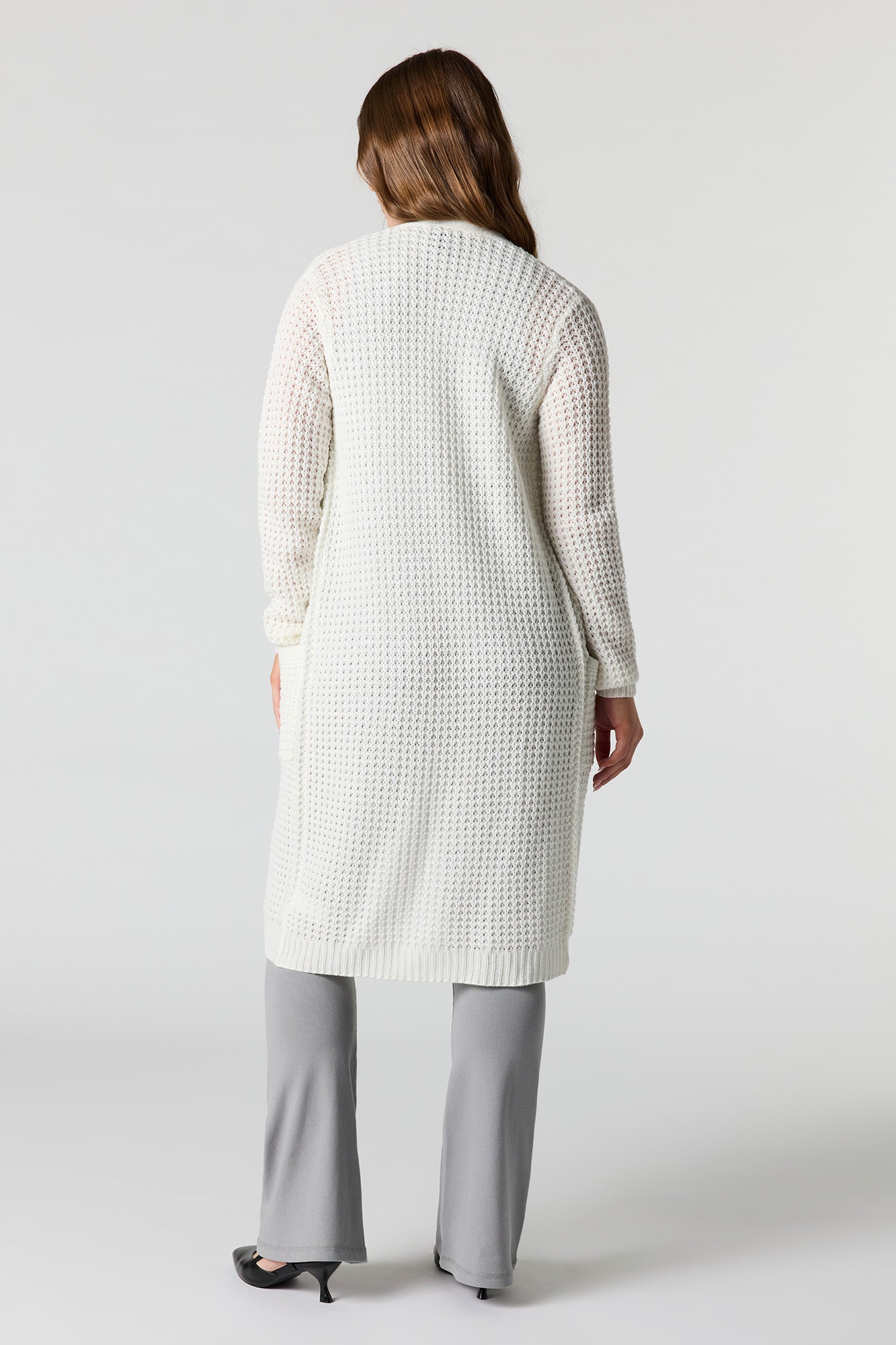 Open Knit Longline Cardigan
