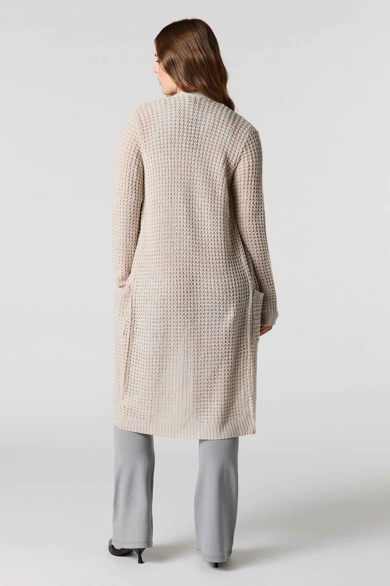 Open Knit Longline Cardigan