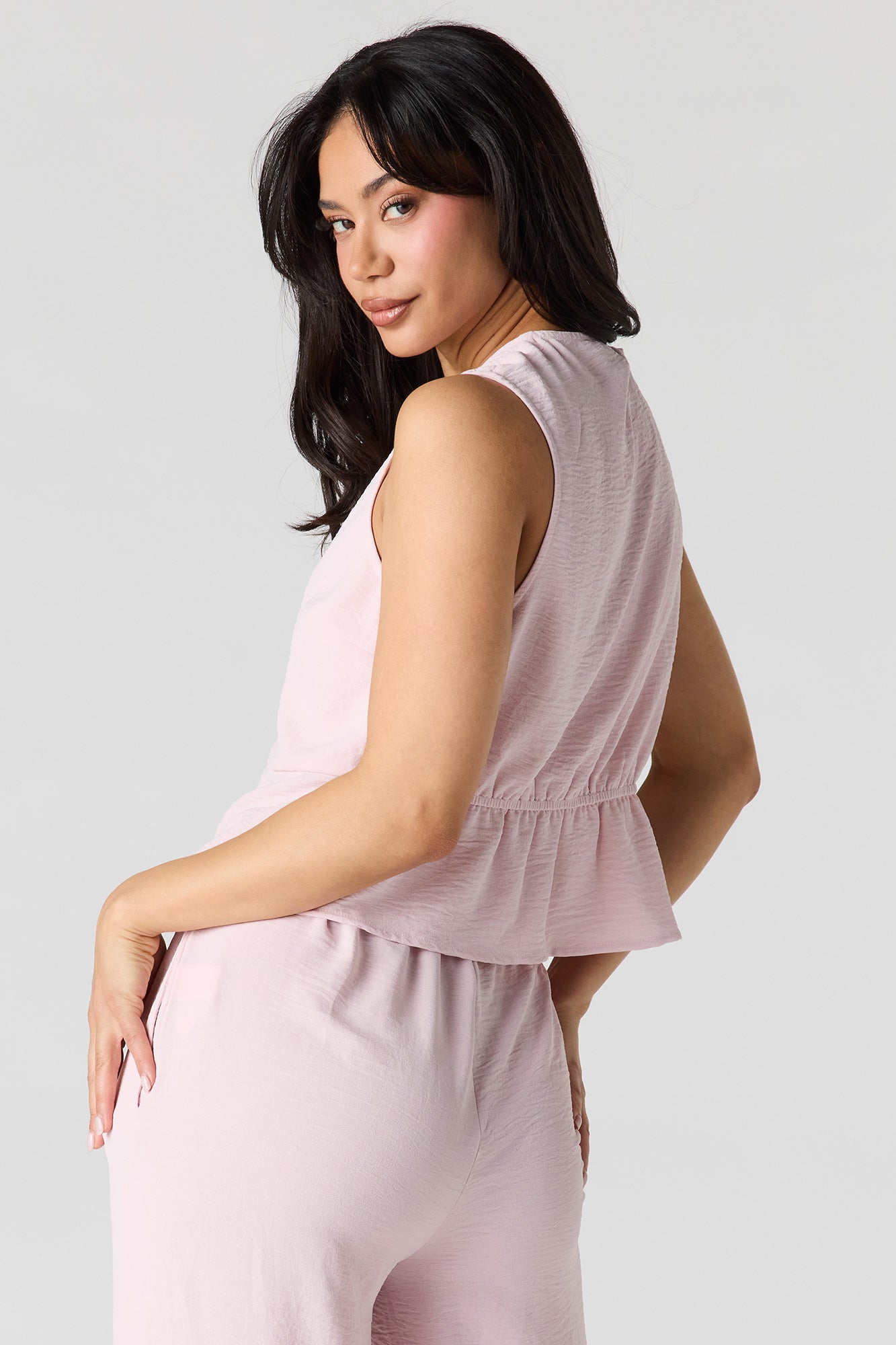 Flowy Self-Tie Front Top