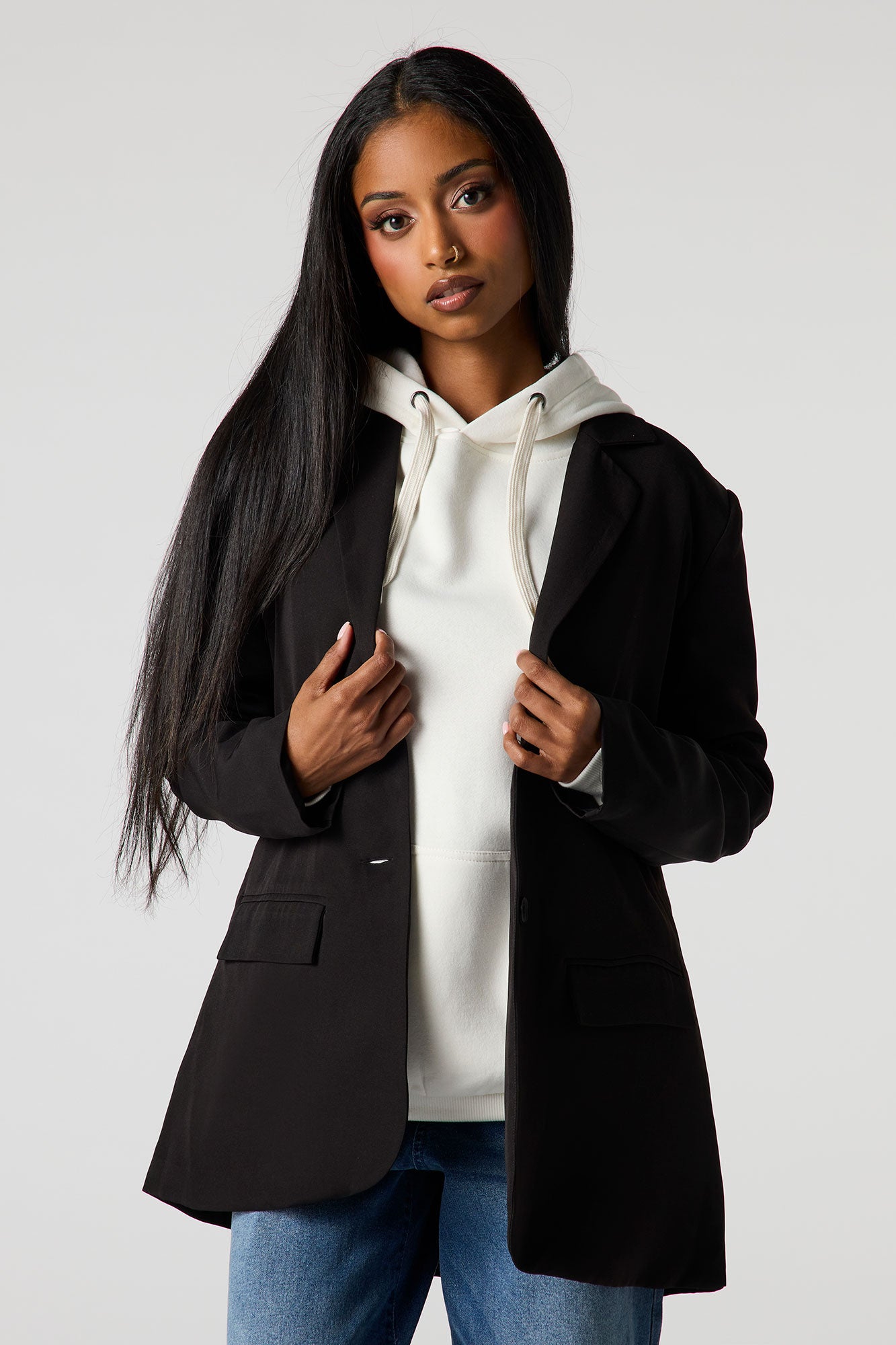 Oversized Graphic Blazer