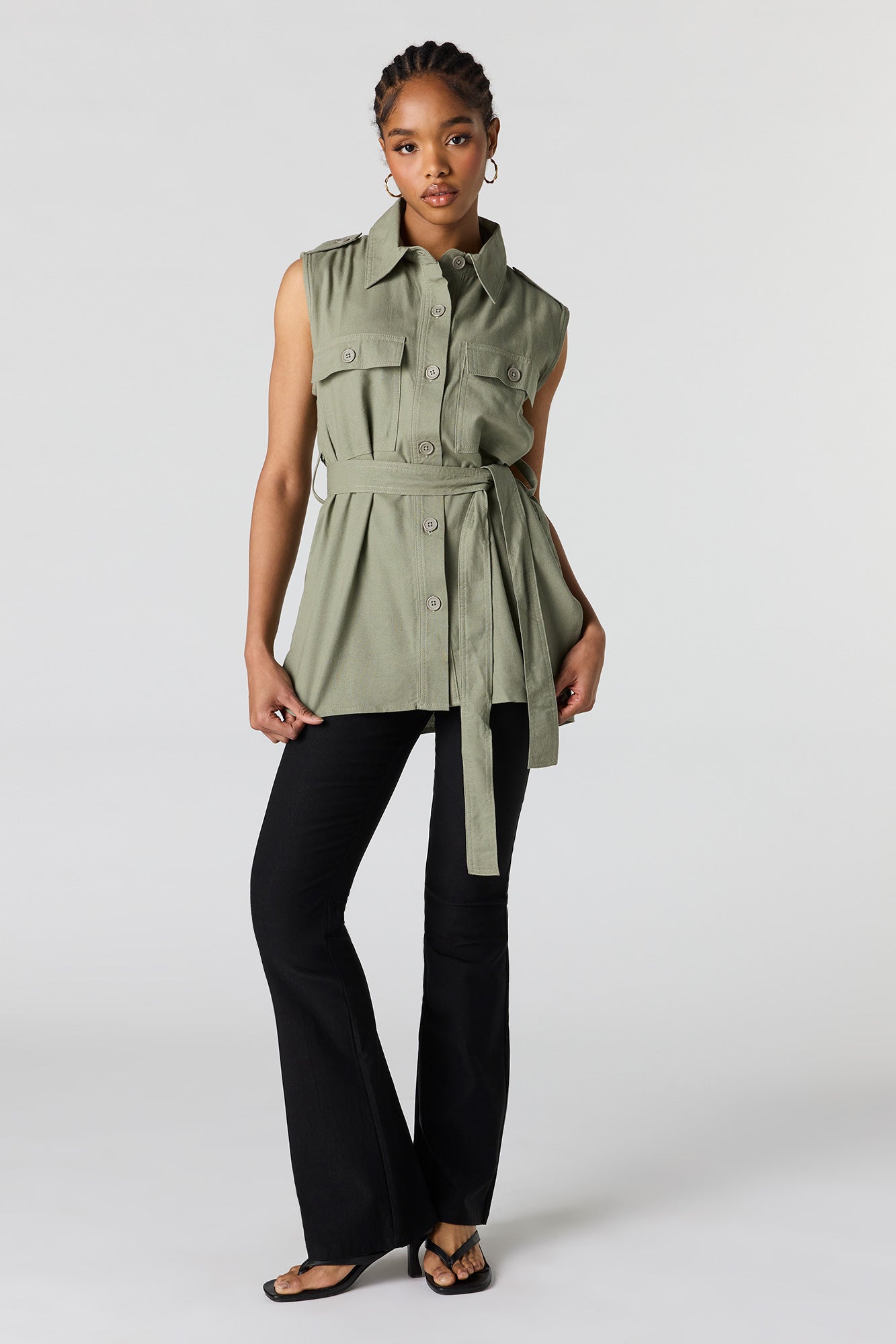 Button-Up Collared Vest