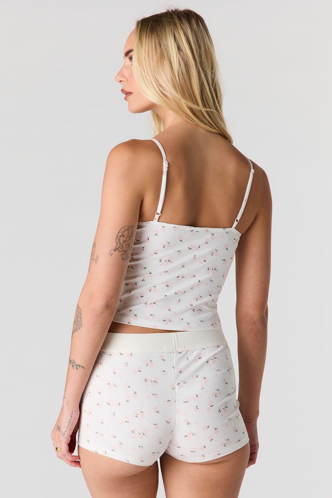Printed Tank & Boxer Short Pajama Set