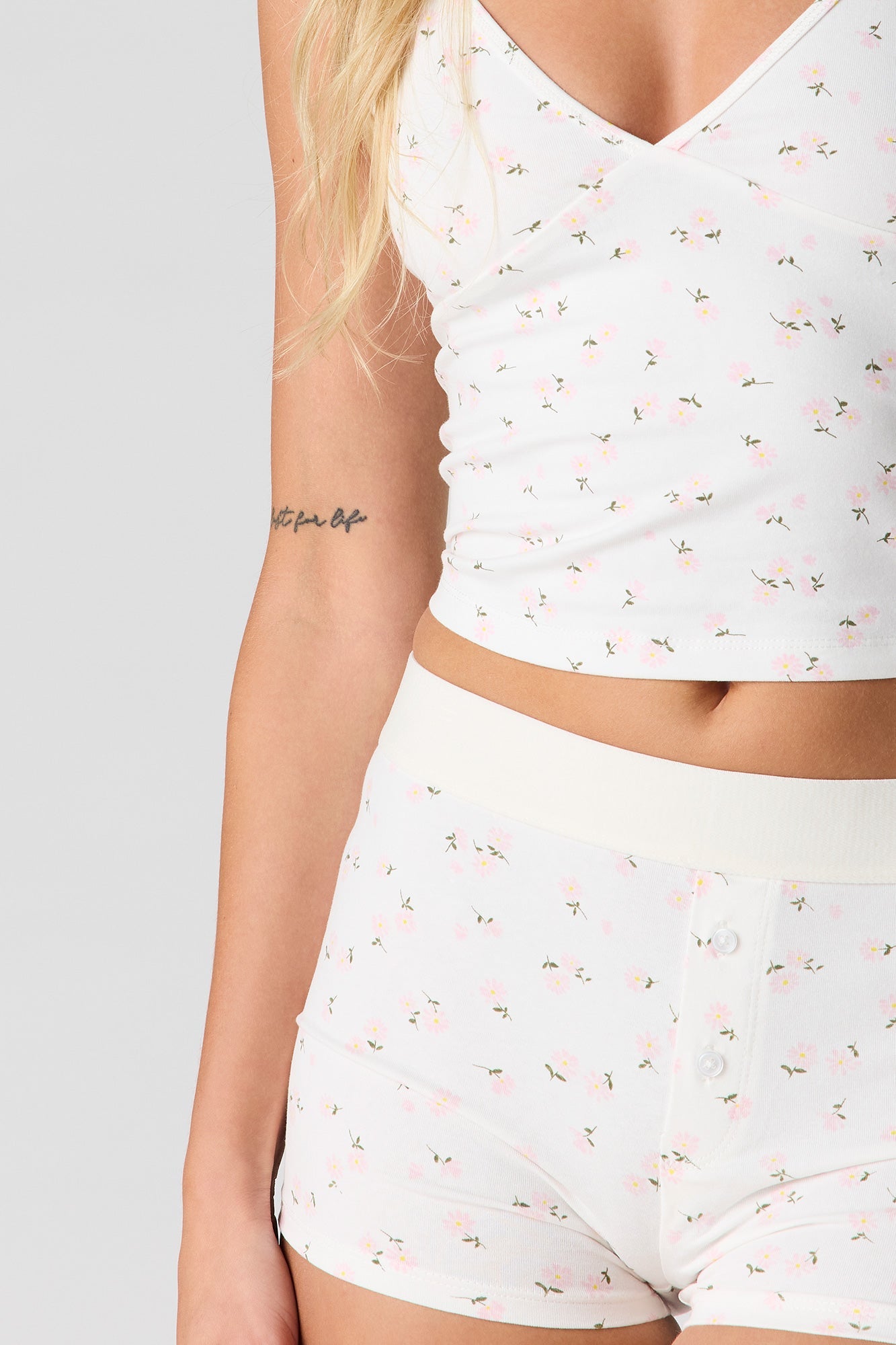 Printed Tank & Boxer Short Pajama Set