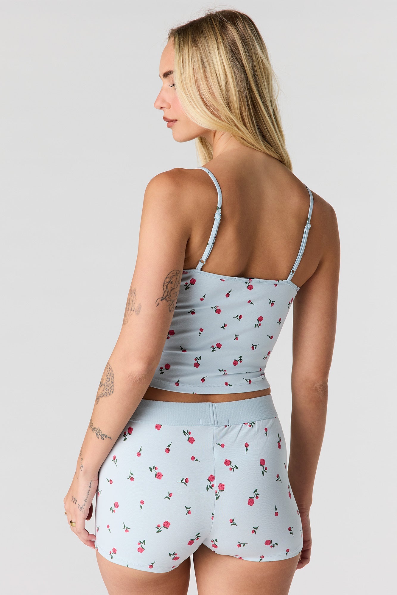 Printed Tank & Boxer Short Pajama Set
