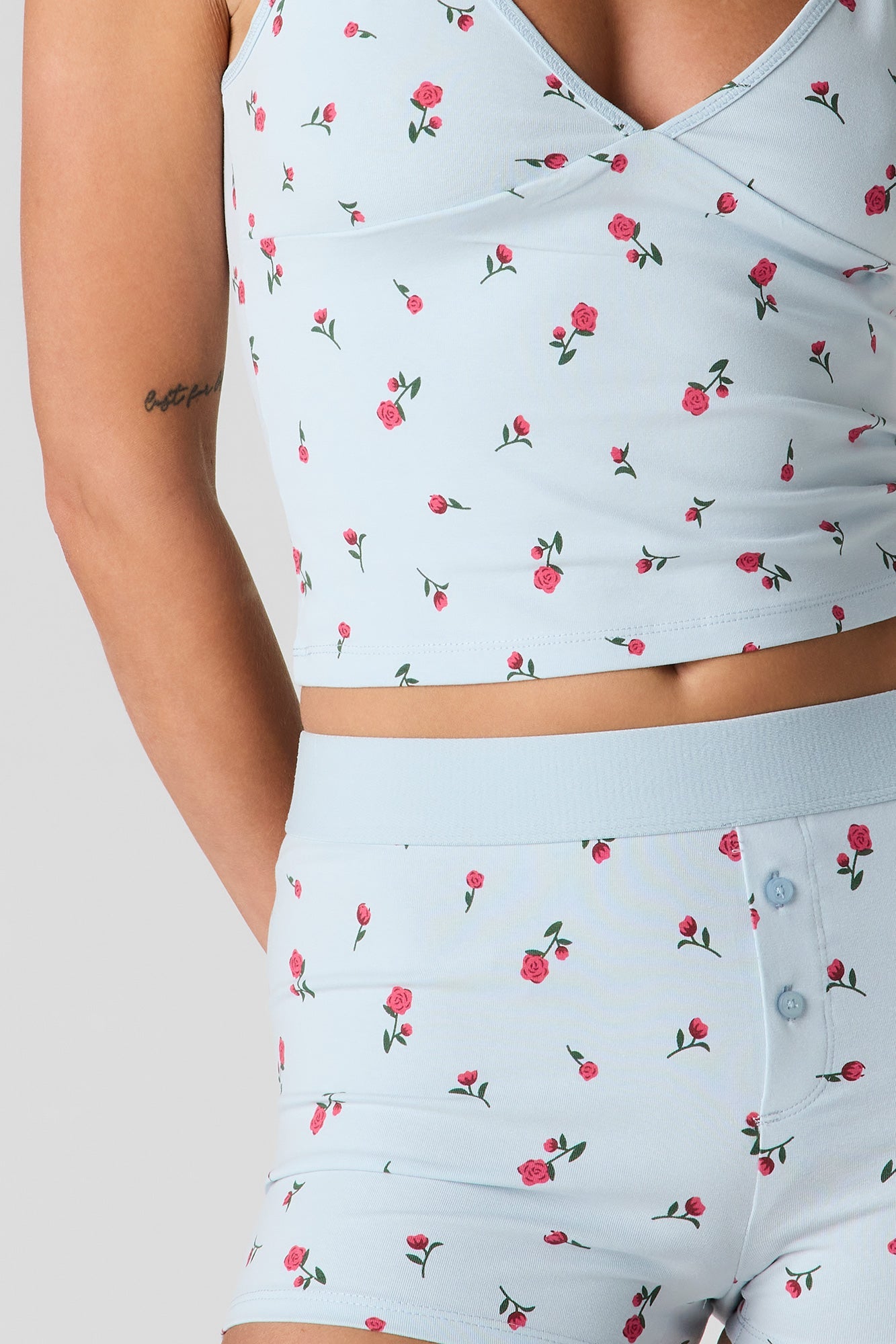 Printed Tank & Boxer Short Pajama Set
