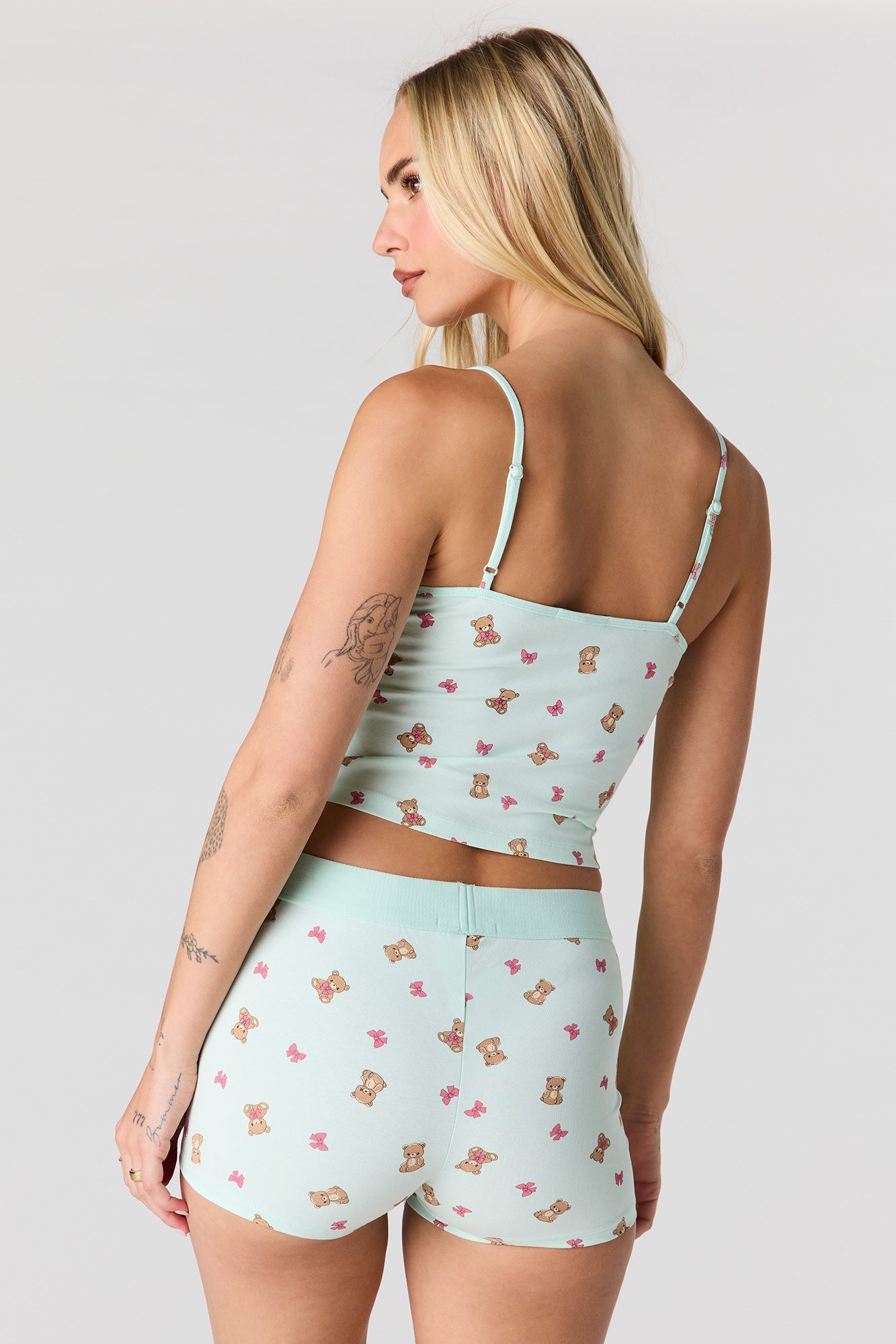 Printed Tank & Boxer Short Pajama Set