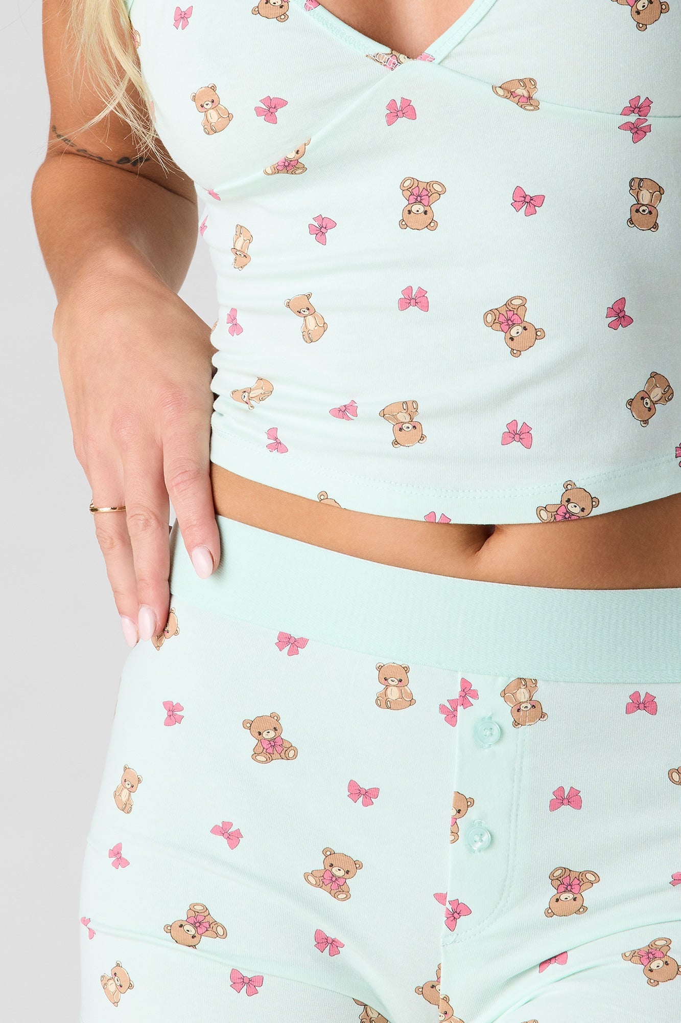 Printed Tank & Boxer Short Pajama Set