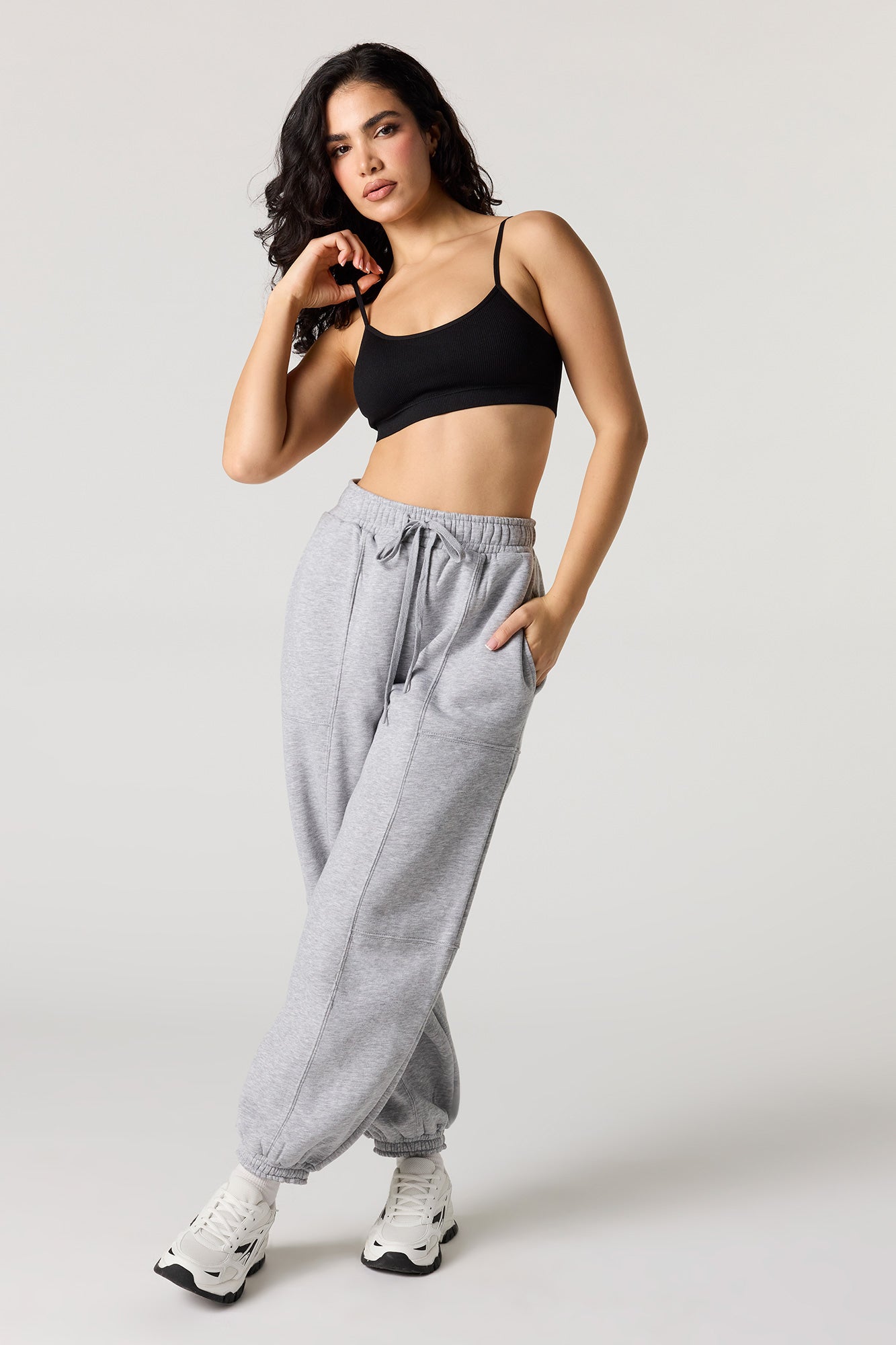 Seamless Ribbed Bralette with Built-In Cups