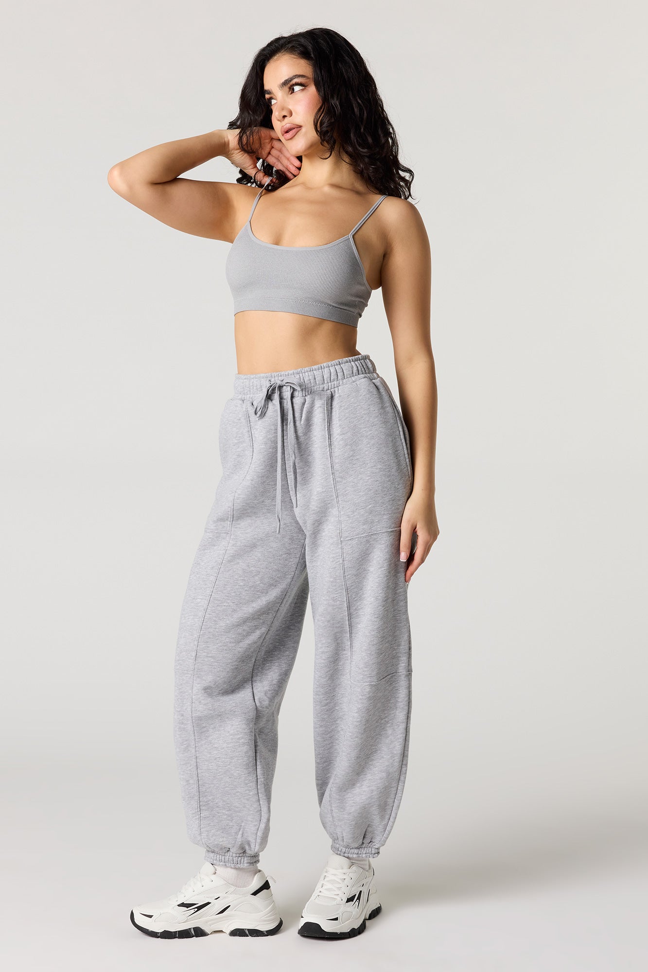 Seamless Ribbed Bralette with Built-In Cups