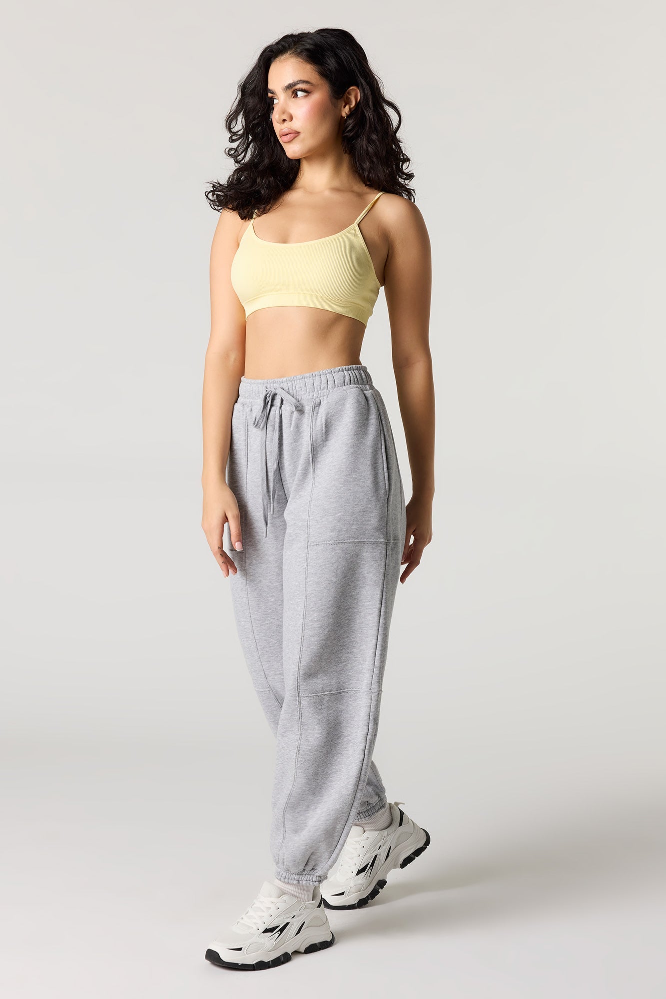 Seamless Ribbed Bralette with Built-In Cups