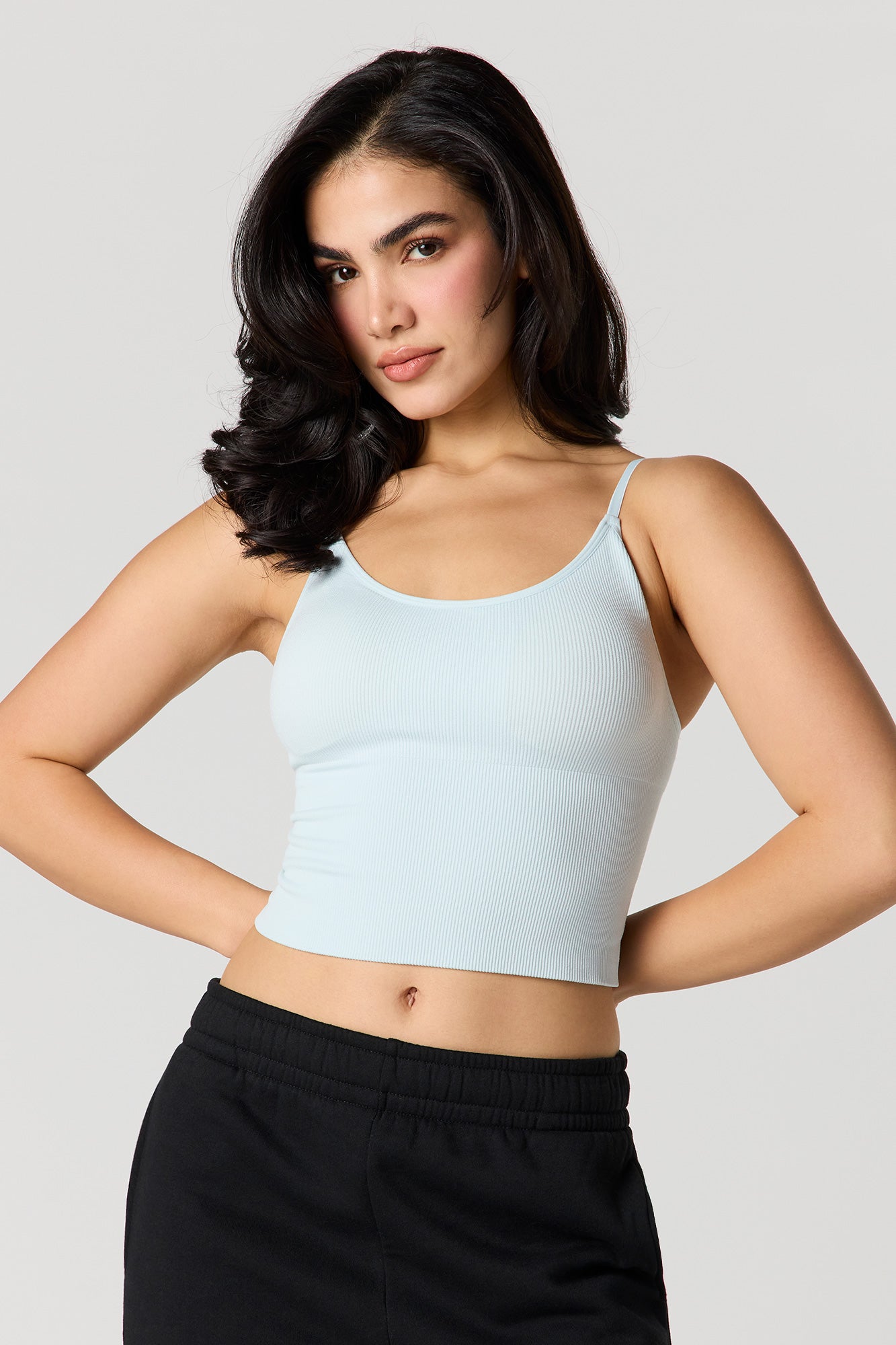 Braless Seamless Ribbed Tank