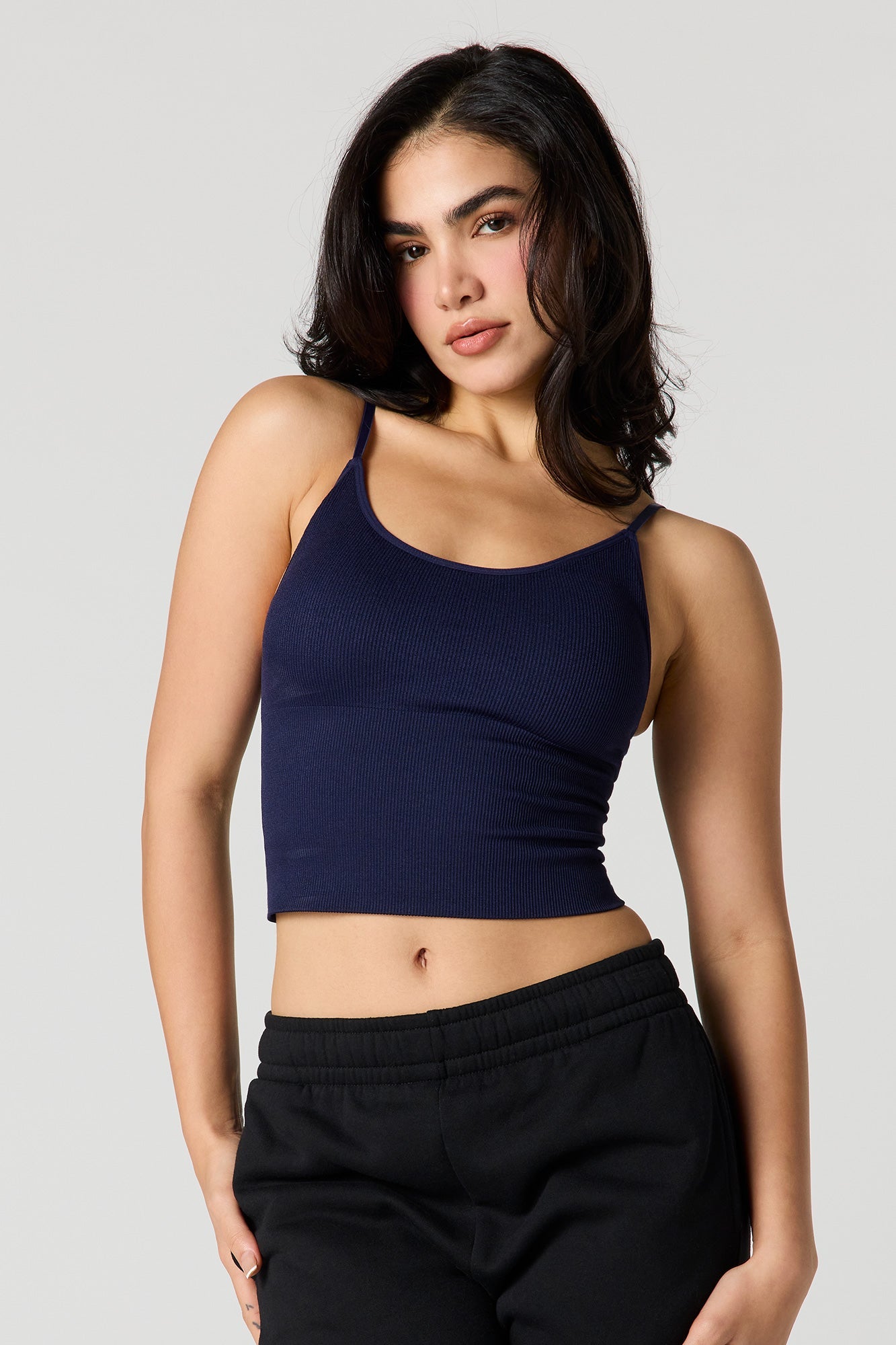 Braless Seamless Ribbed Tank