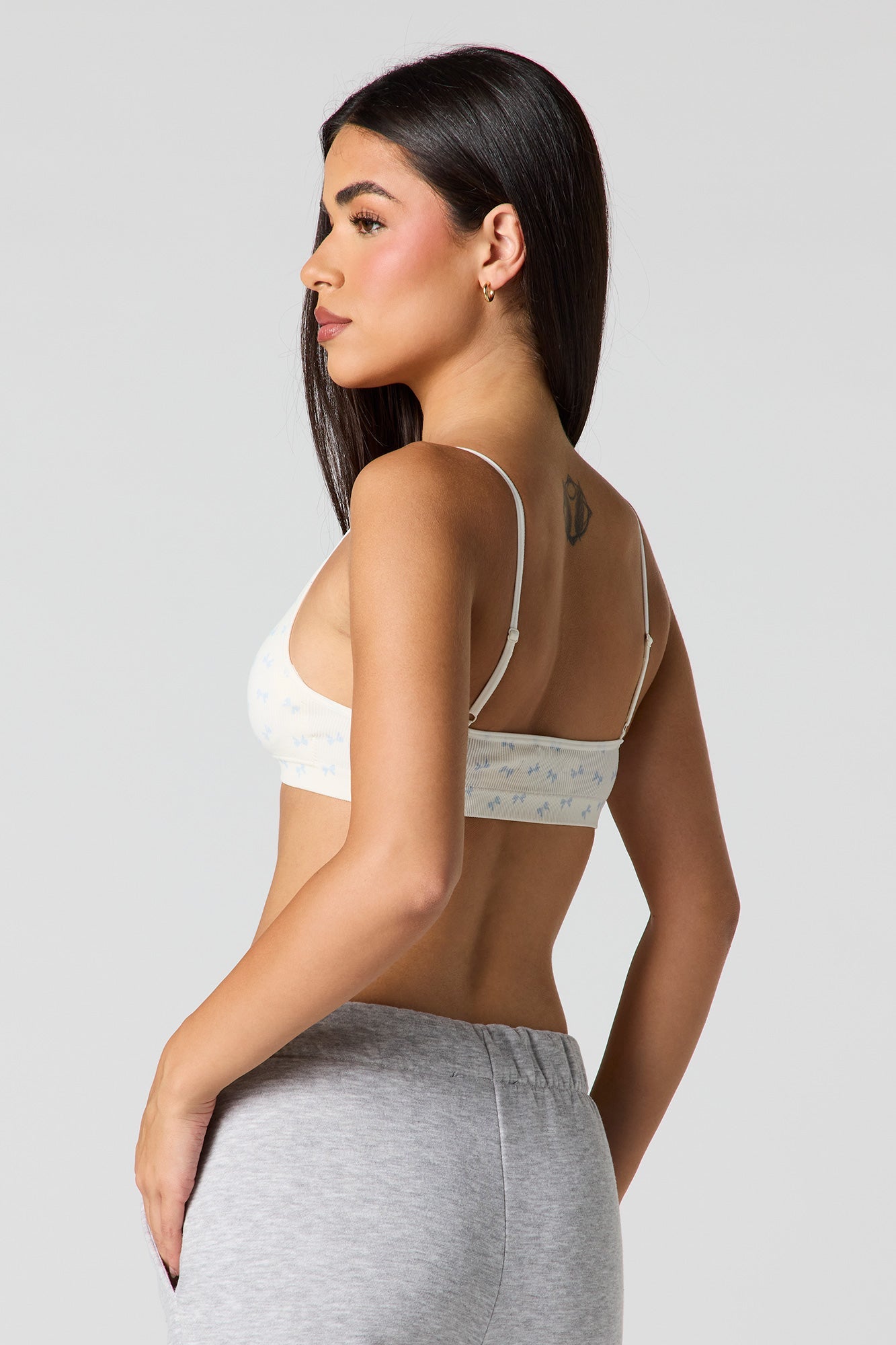 Seamless Ribbed Bralette with Built-In Cups