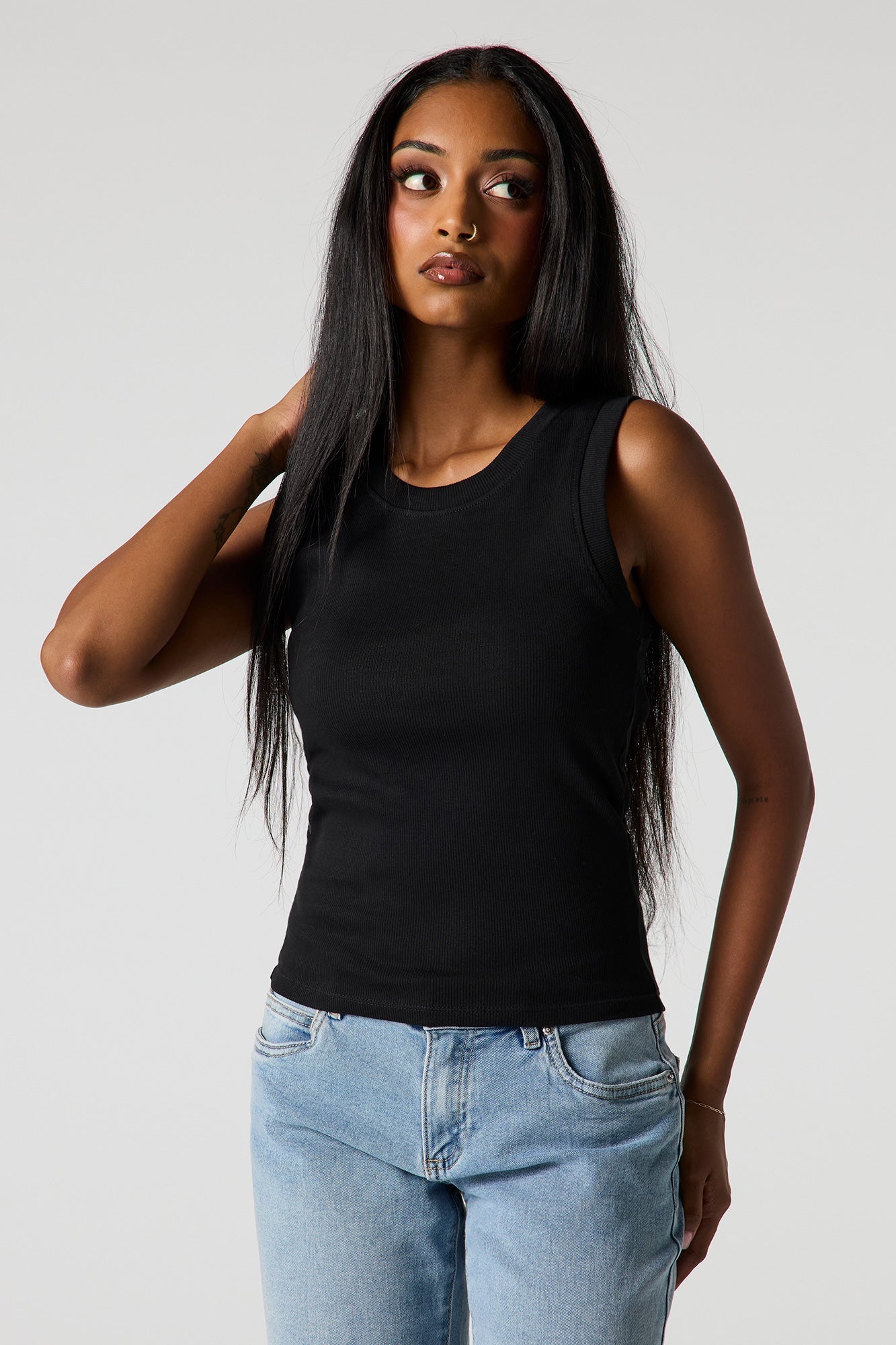 Classic Ribbed Crew Neck Tank