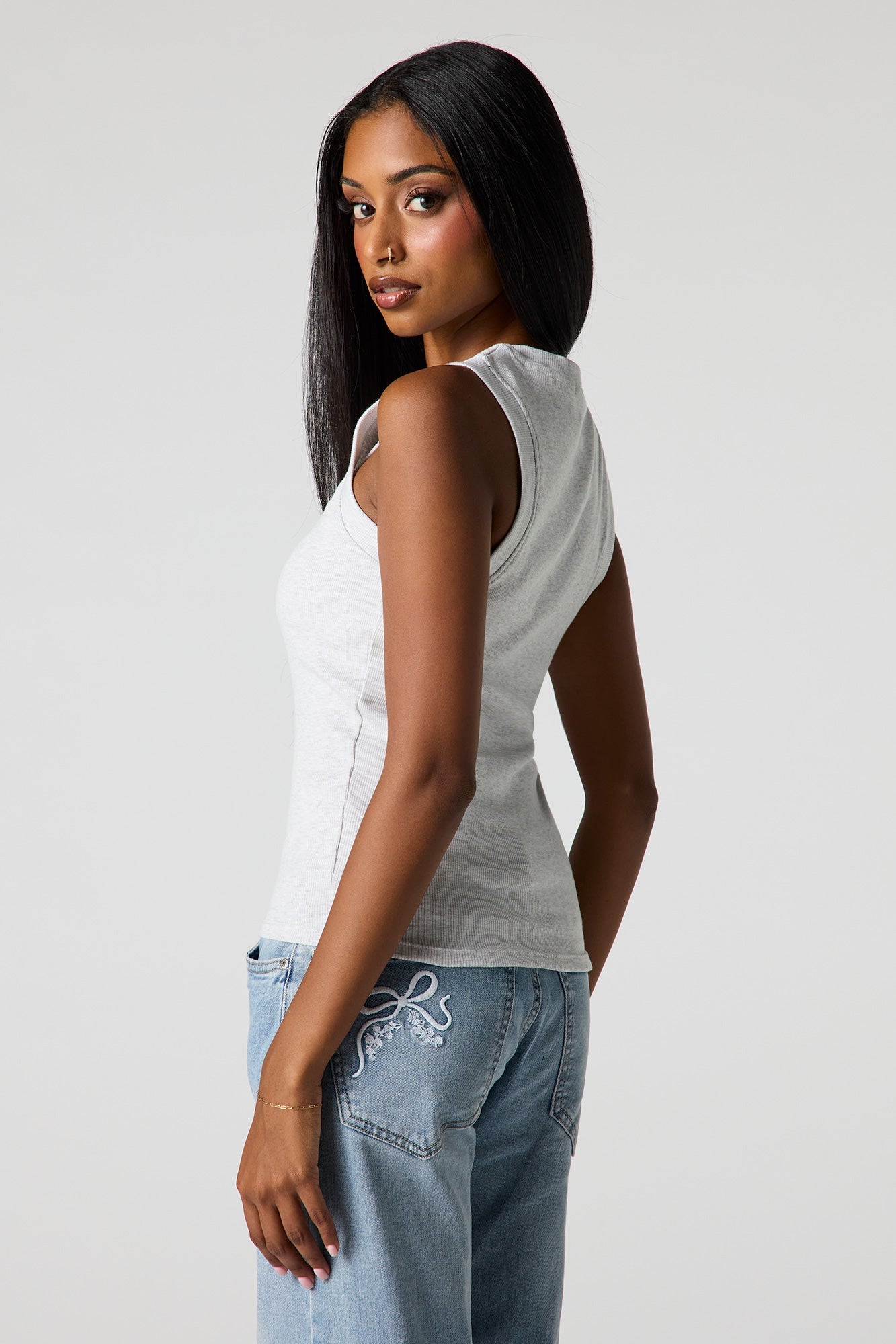 Classic Ribbed Crew Neck Tank