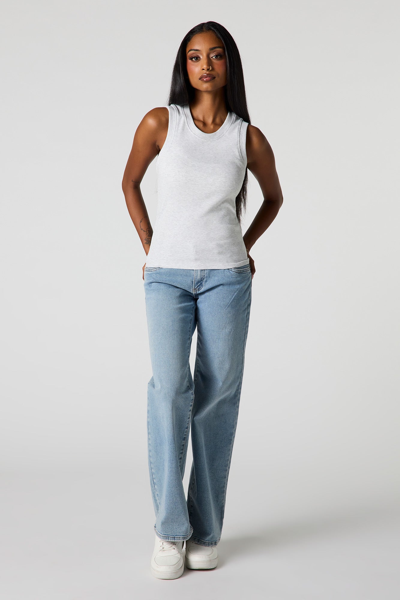 Classic Ribbed Crew Neck Tank