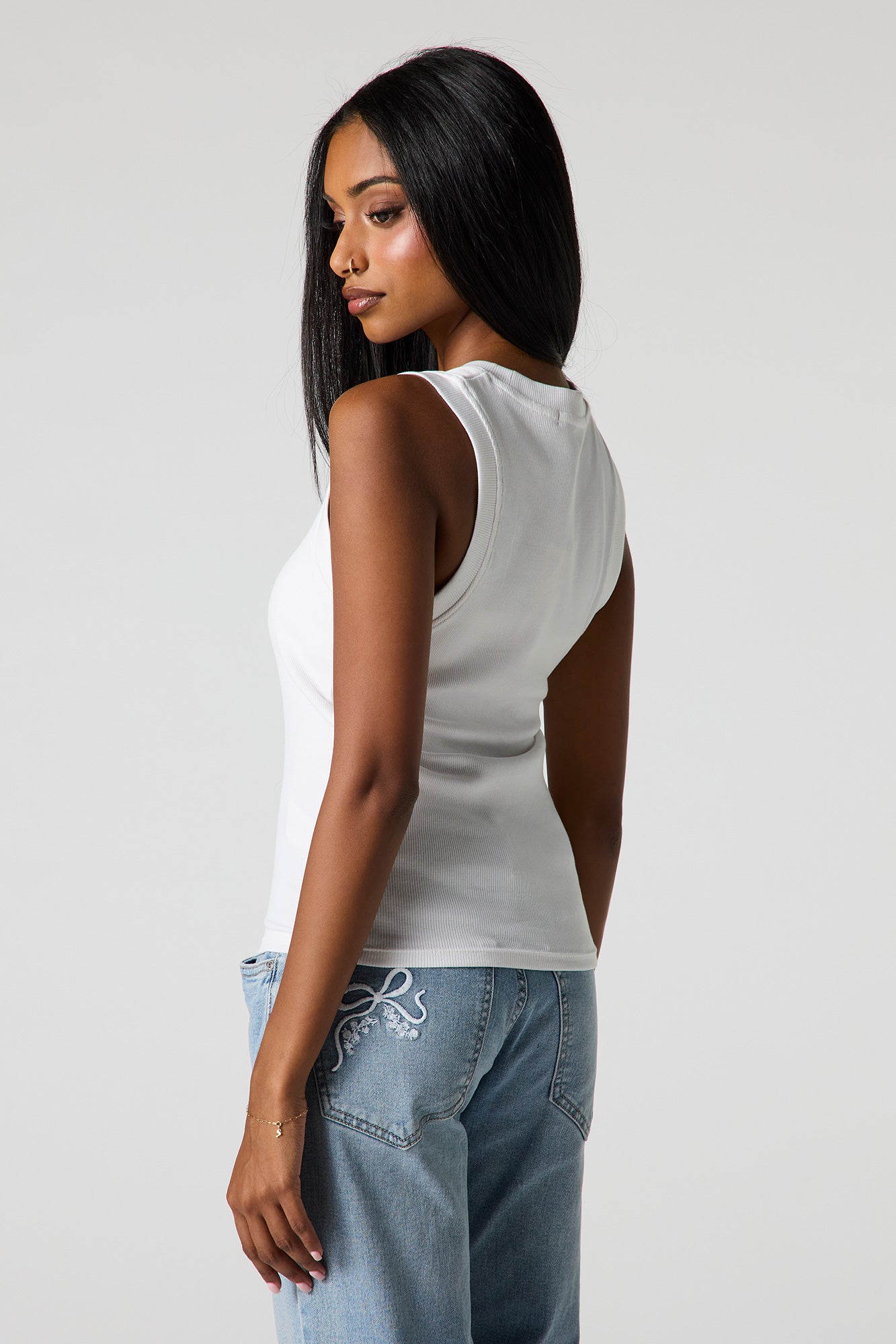 Classic Ribbed Crew Neck Tank