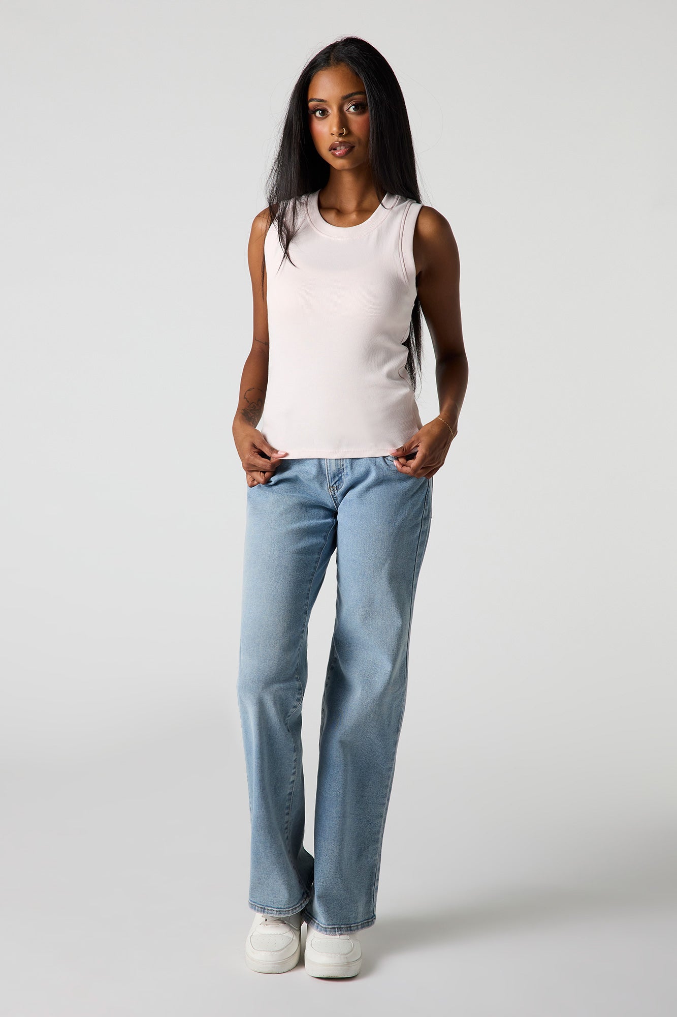 Classic Ribbed Crew Neck Tank
