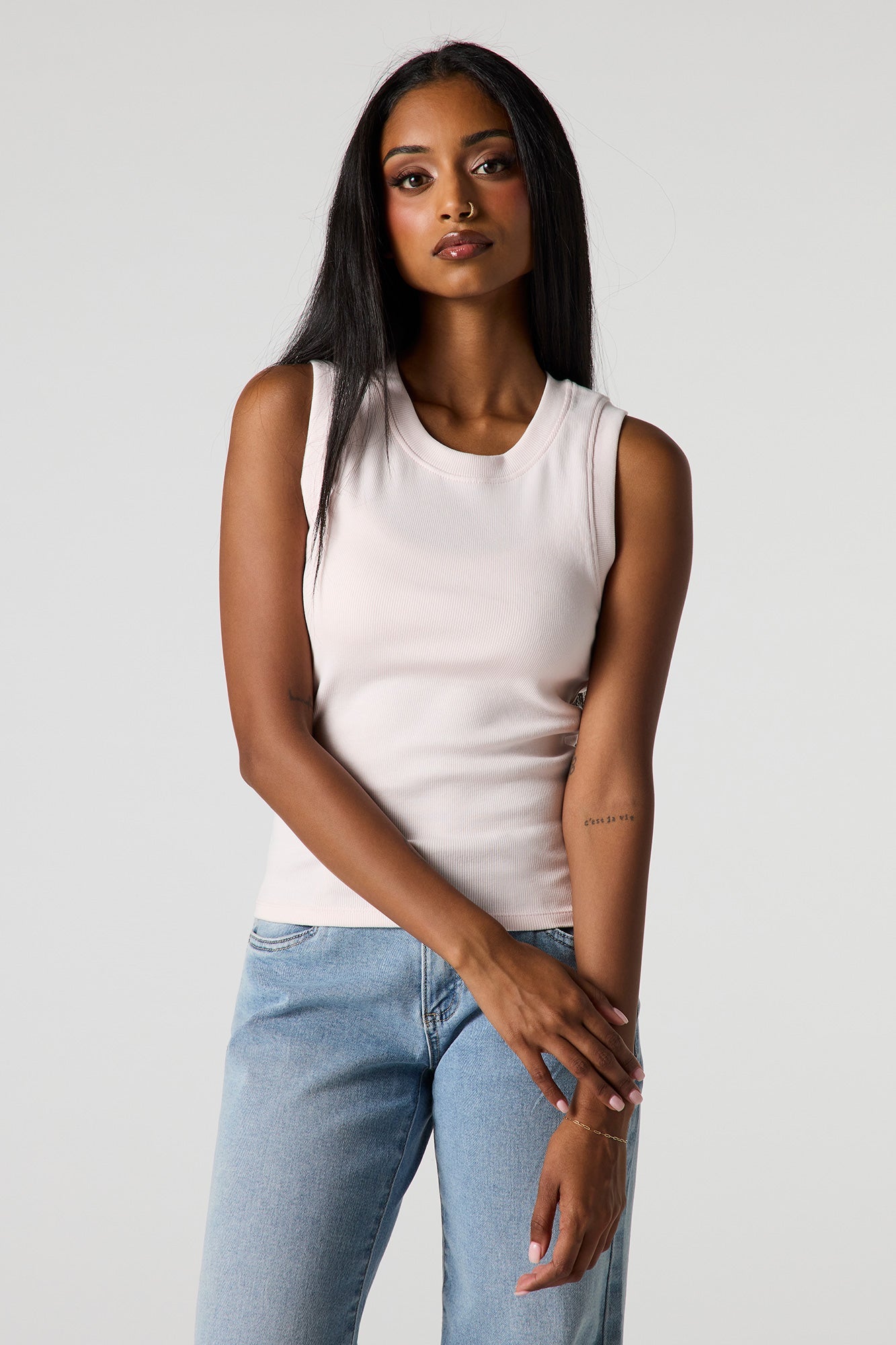 Classic Ribbed Crew Neck Tank