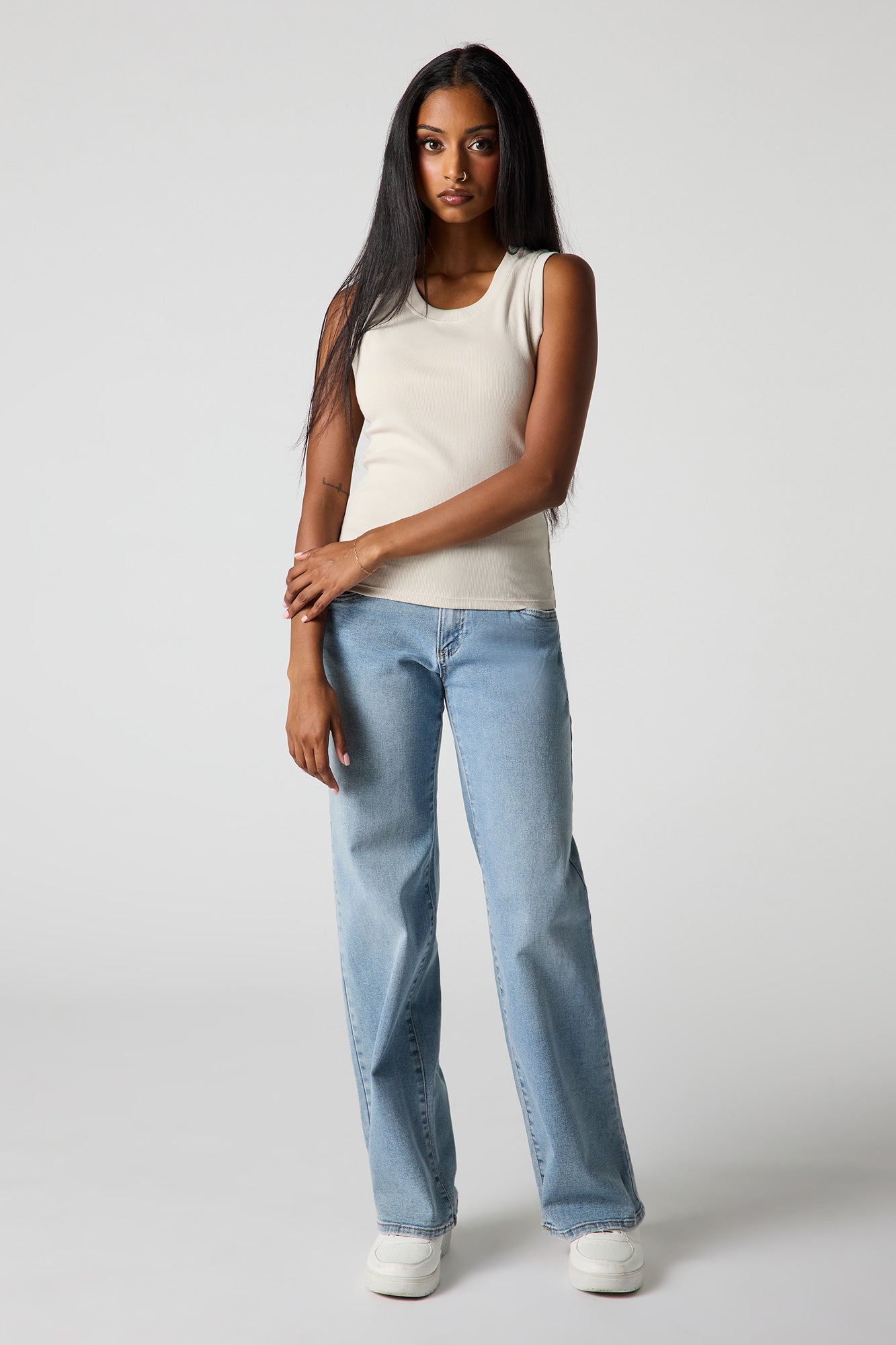 Classic Ribbed Crew Neck Tank