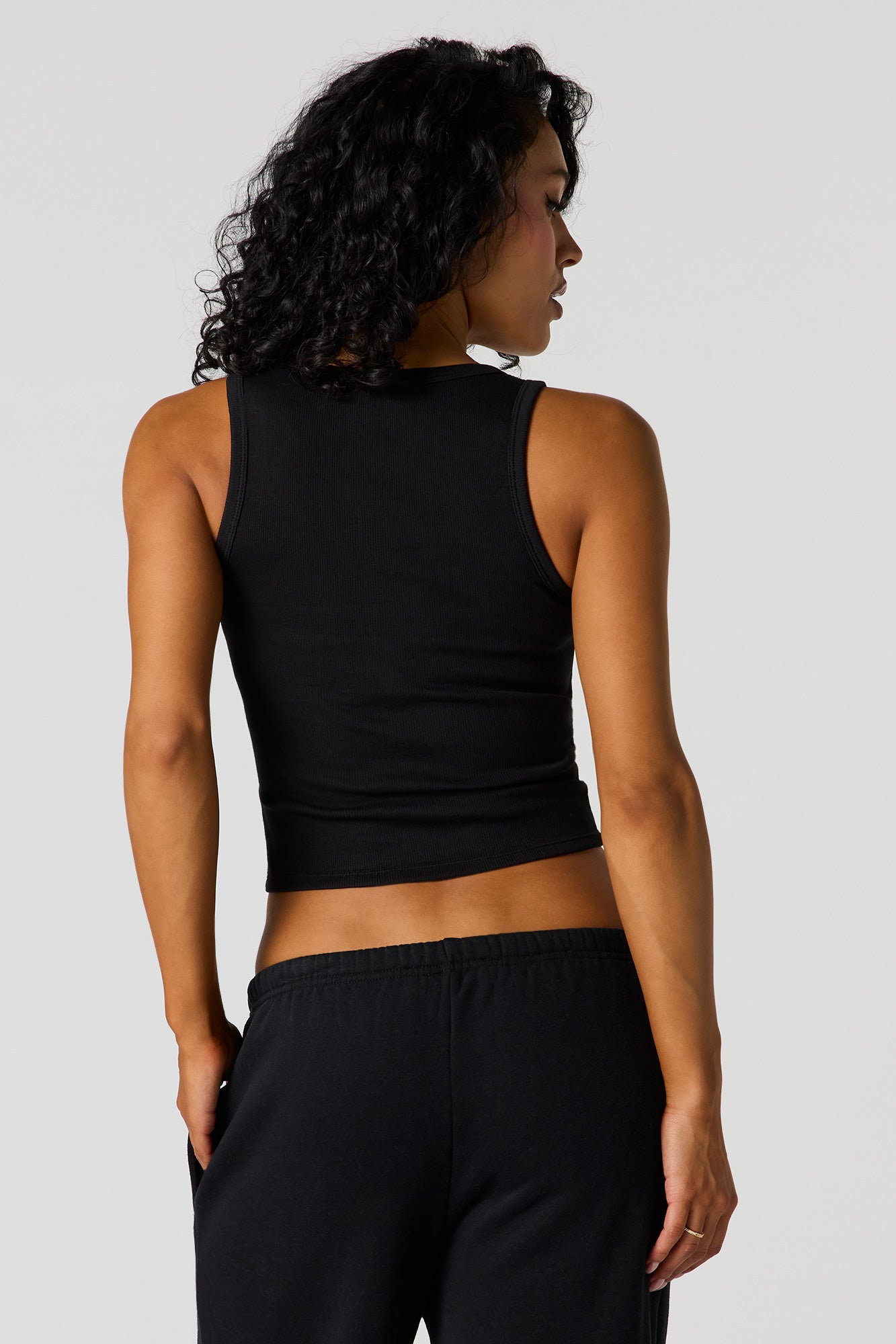 Ribbed Henley Tank