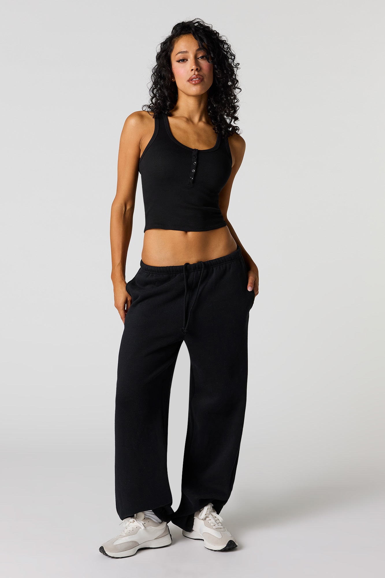 Ribbed Henley Tank