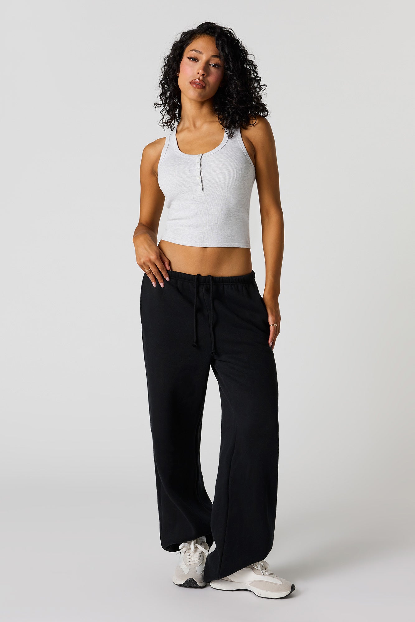 Ribbed Henley Tank