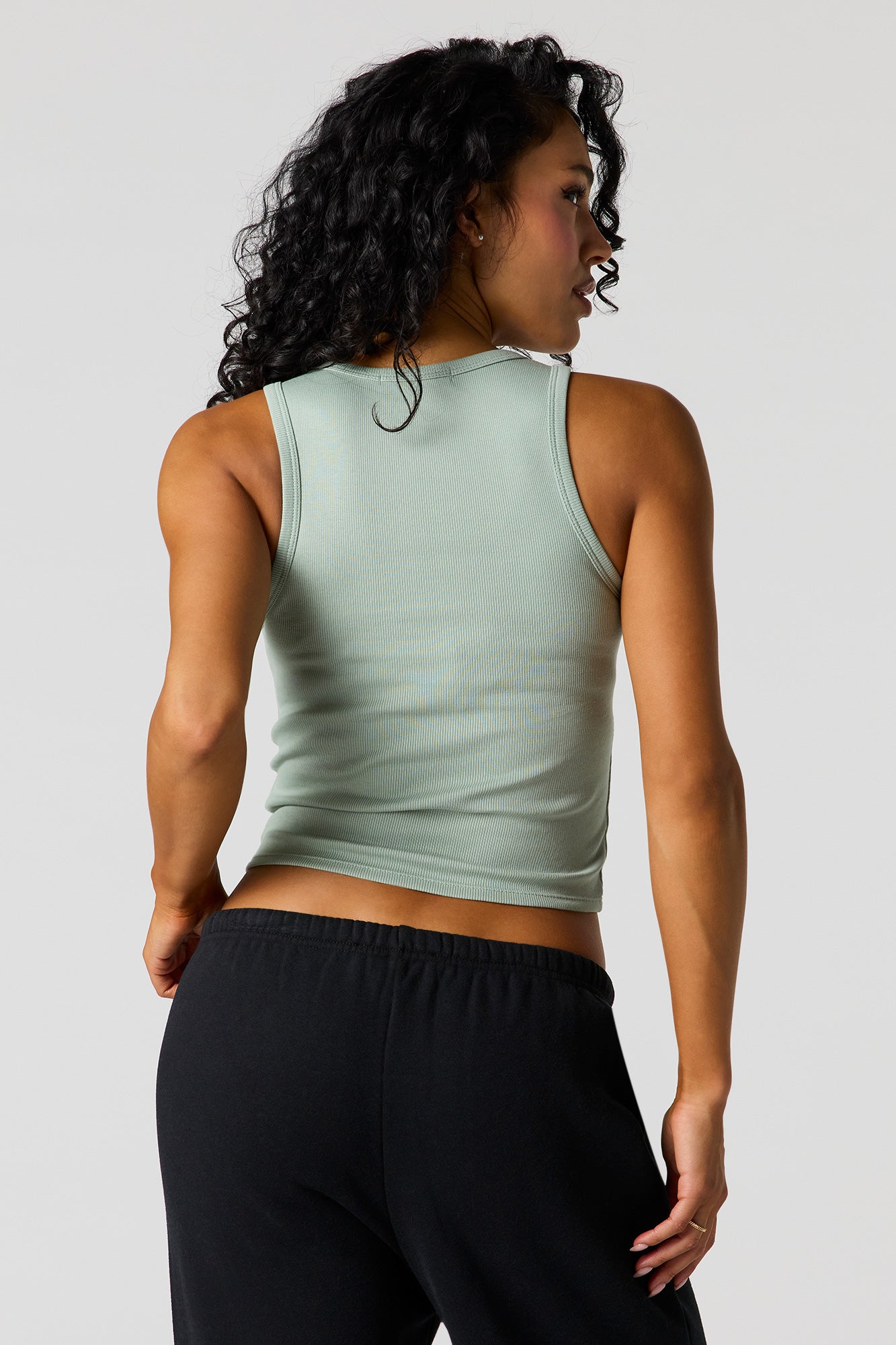 Ribbed Henley Tank