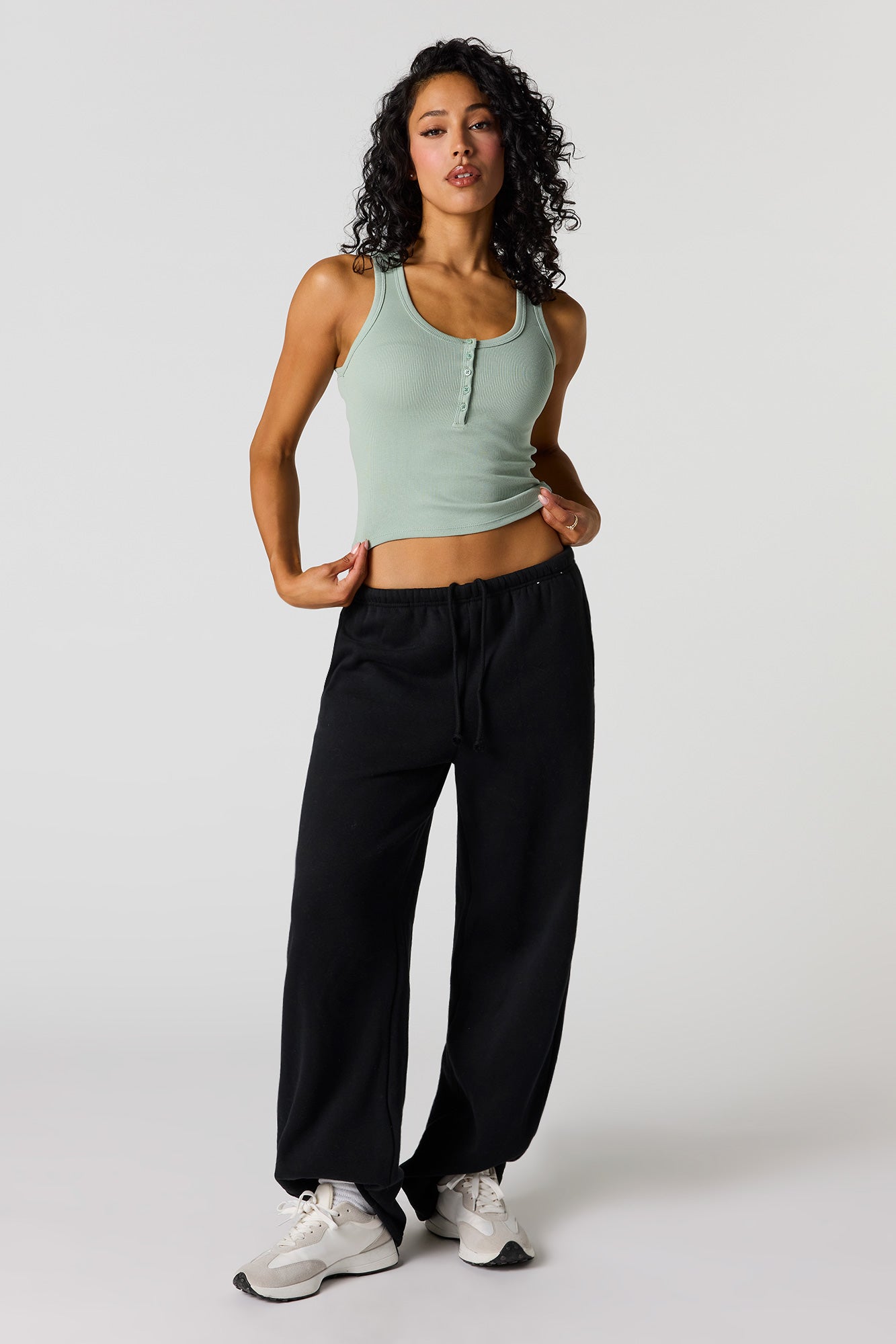Ribbed Henley Tank