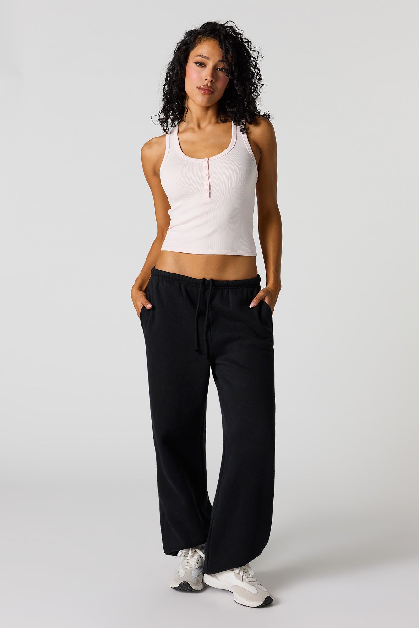 Ribbed Henley Tank