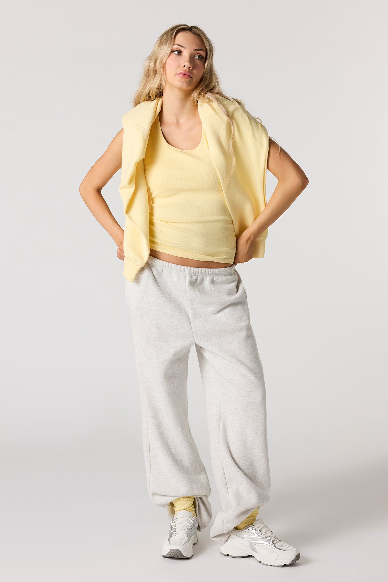 Ribbed Scoop Neck Racerback Tank