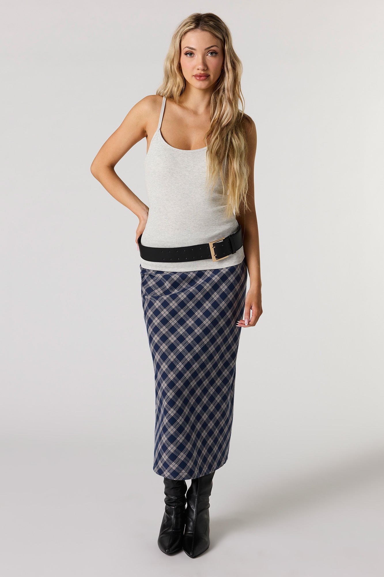 Braless Ribbed Scoop Neck Tank