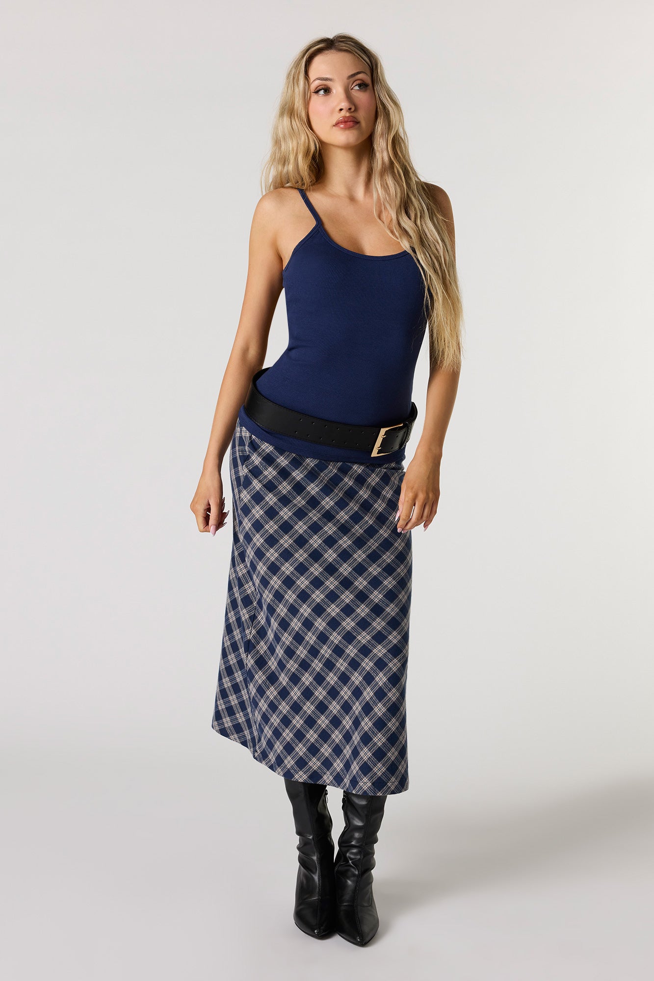 Braless Ribbed Scoop Neck Tank