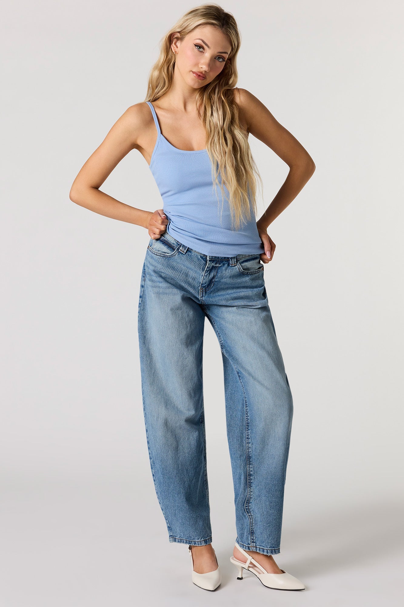 Braless Ribbed Scoop Neck Tank