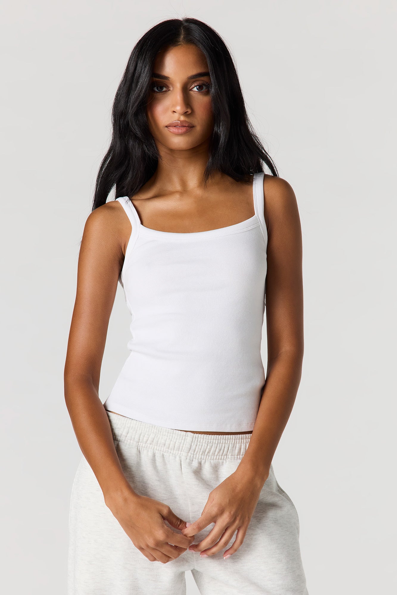 Ribbed Scoop Neck Tank