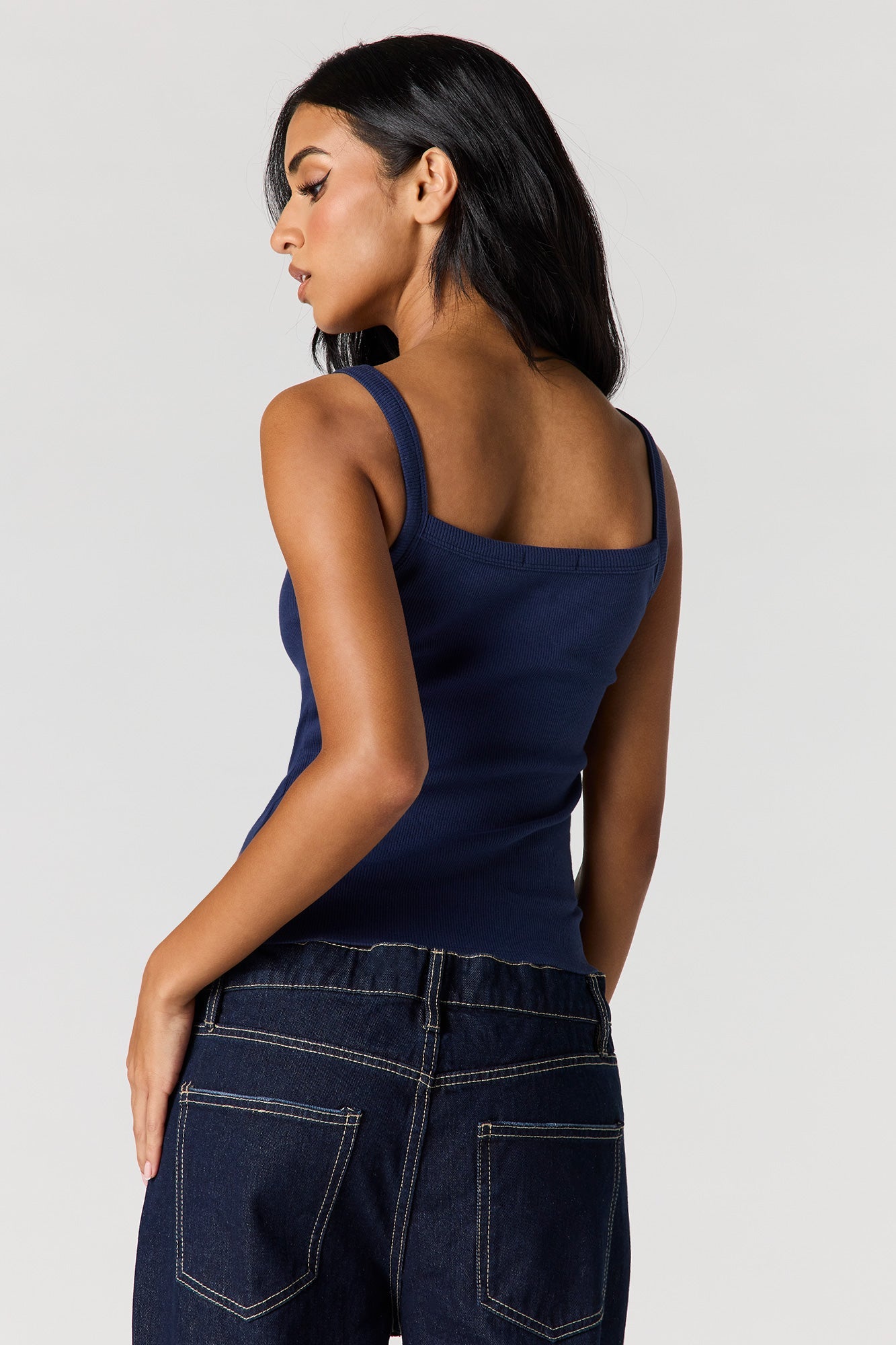 Ribbed Scoop Neck Tank