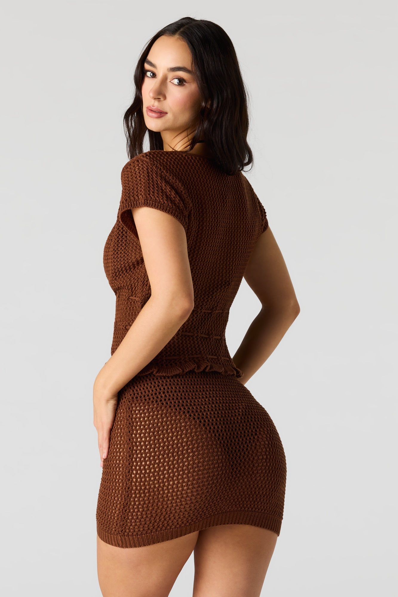 Crochet Swim Cover Up Mini Skirt