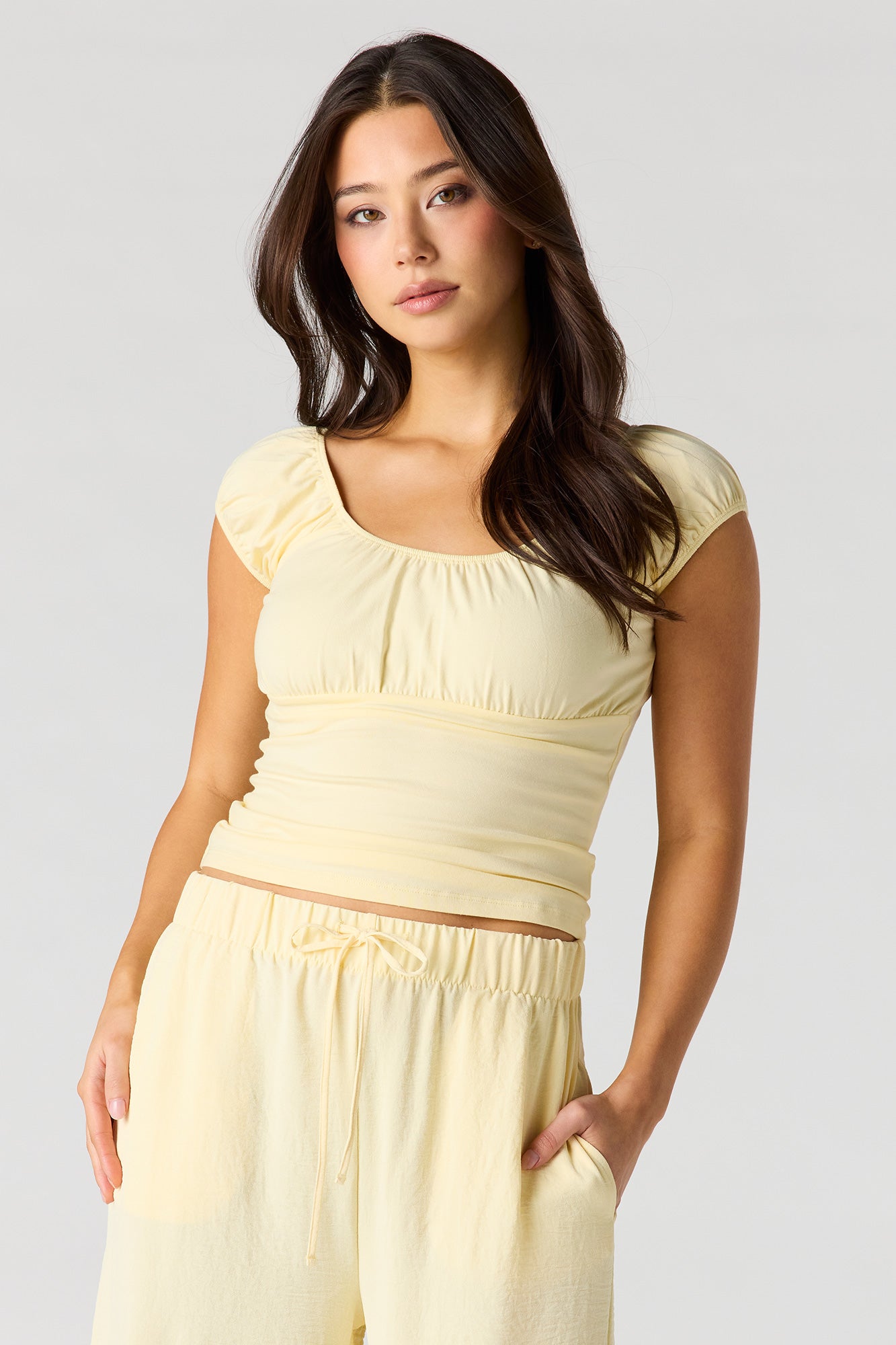 Scoop Neck Short Sleeve Top