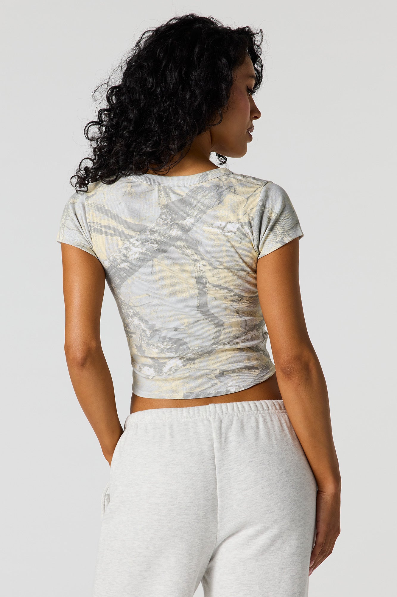 Ribbed Henley Baby Tee