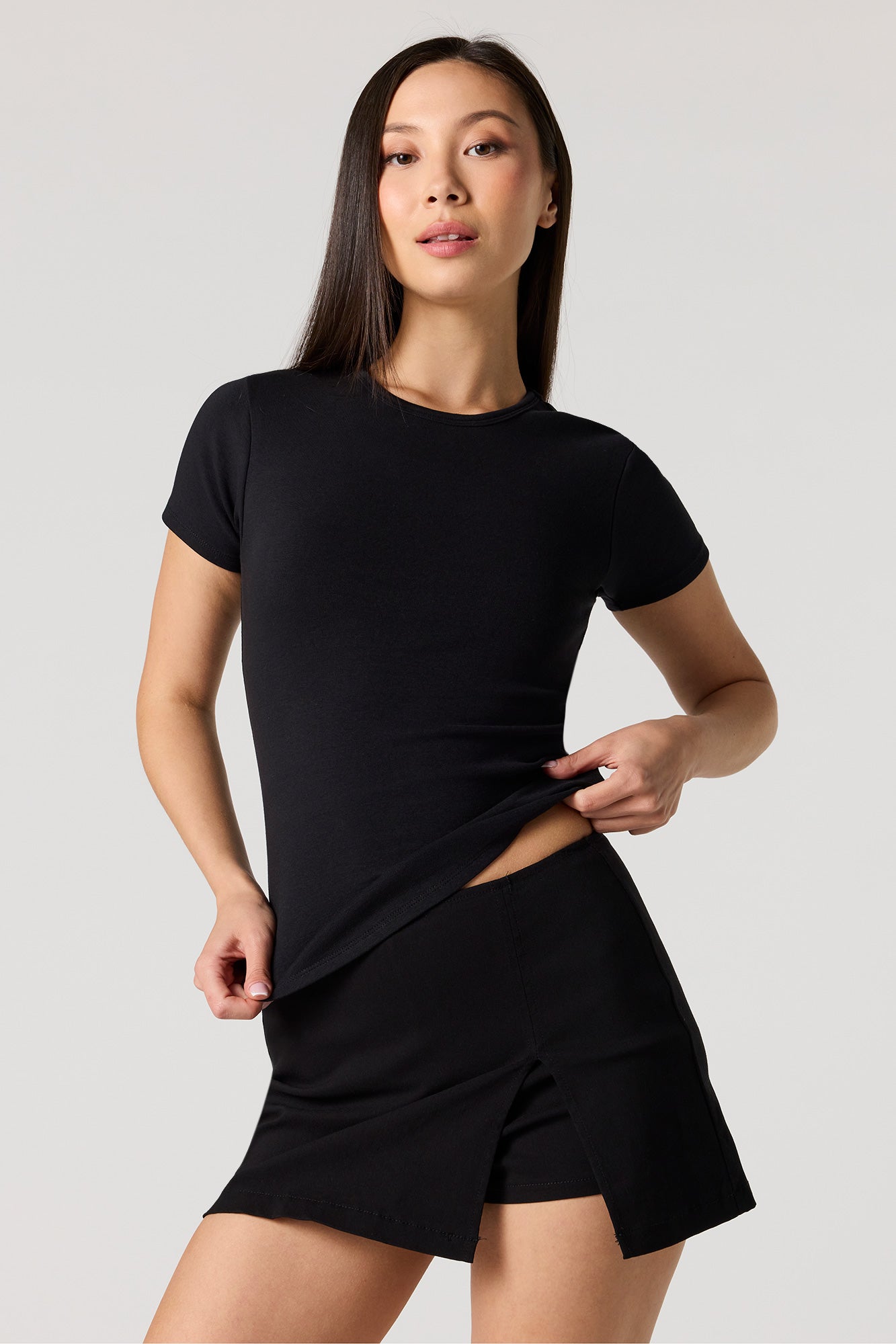 Ribbed Short Sleeve Top