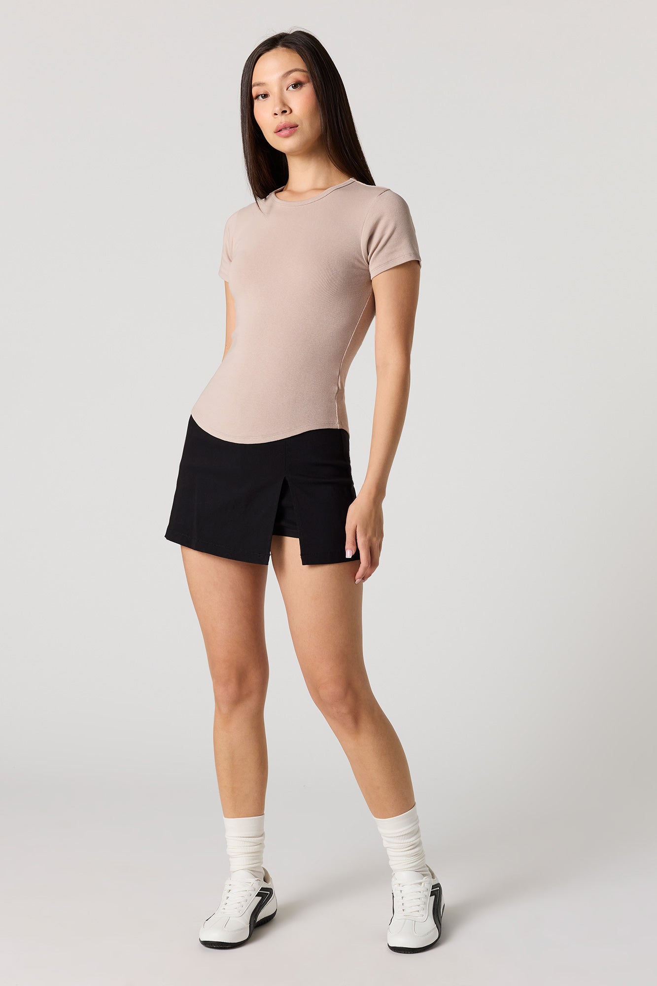 Ribbed Short Sleeve Top