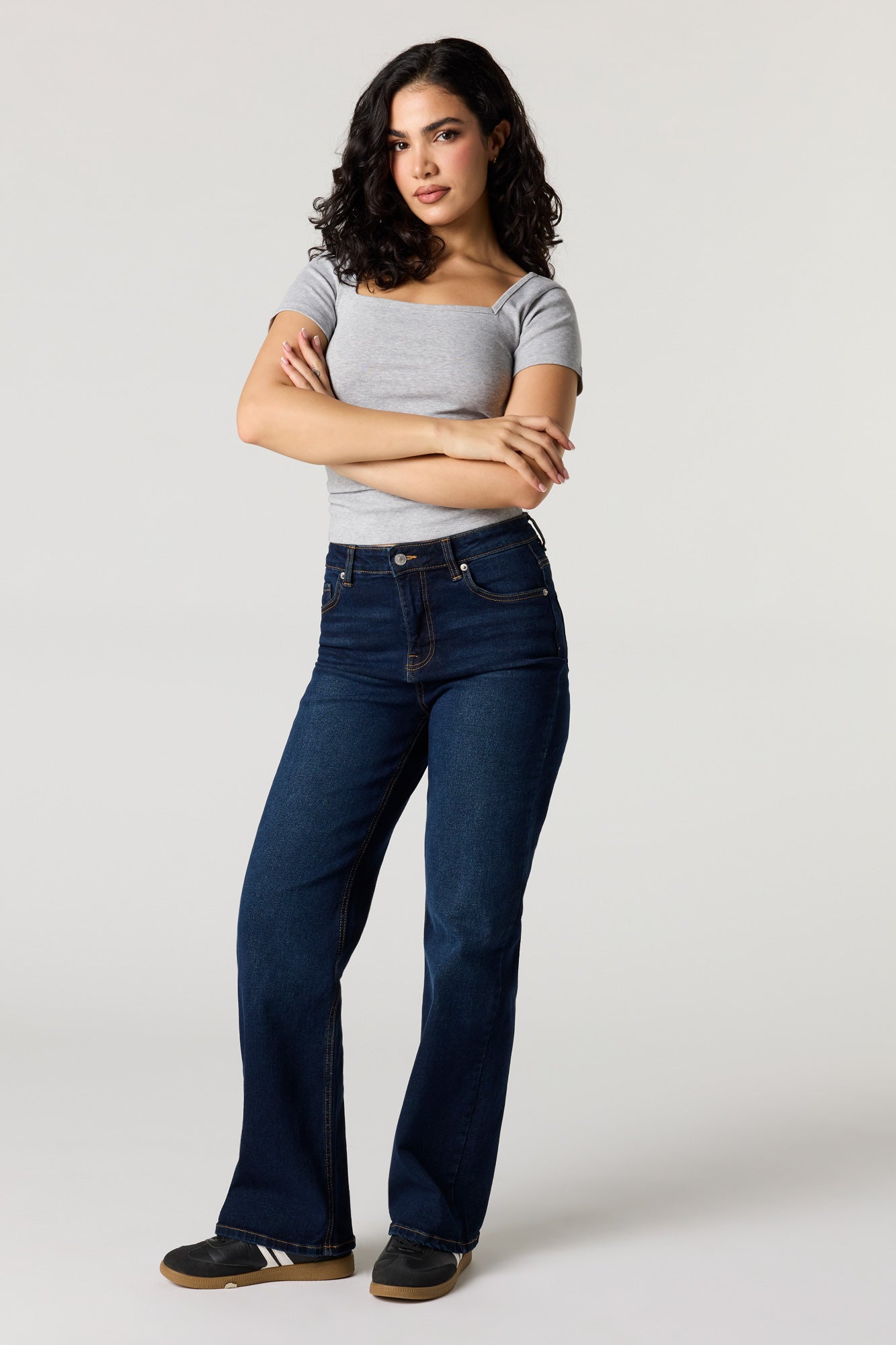 Square Neck Short Sleeve Top