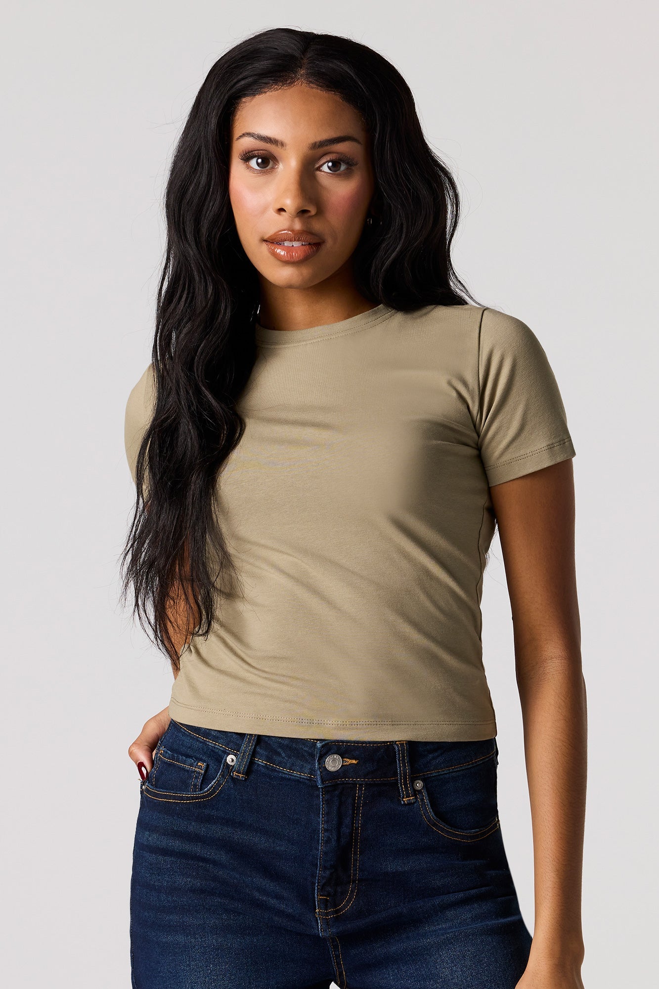 Crew Neck Baby Tee