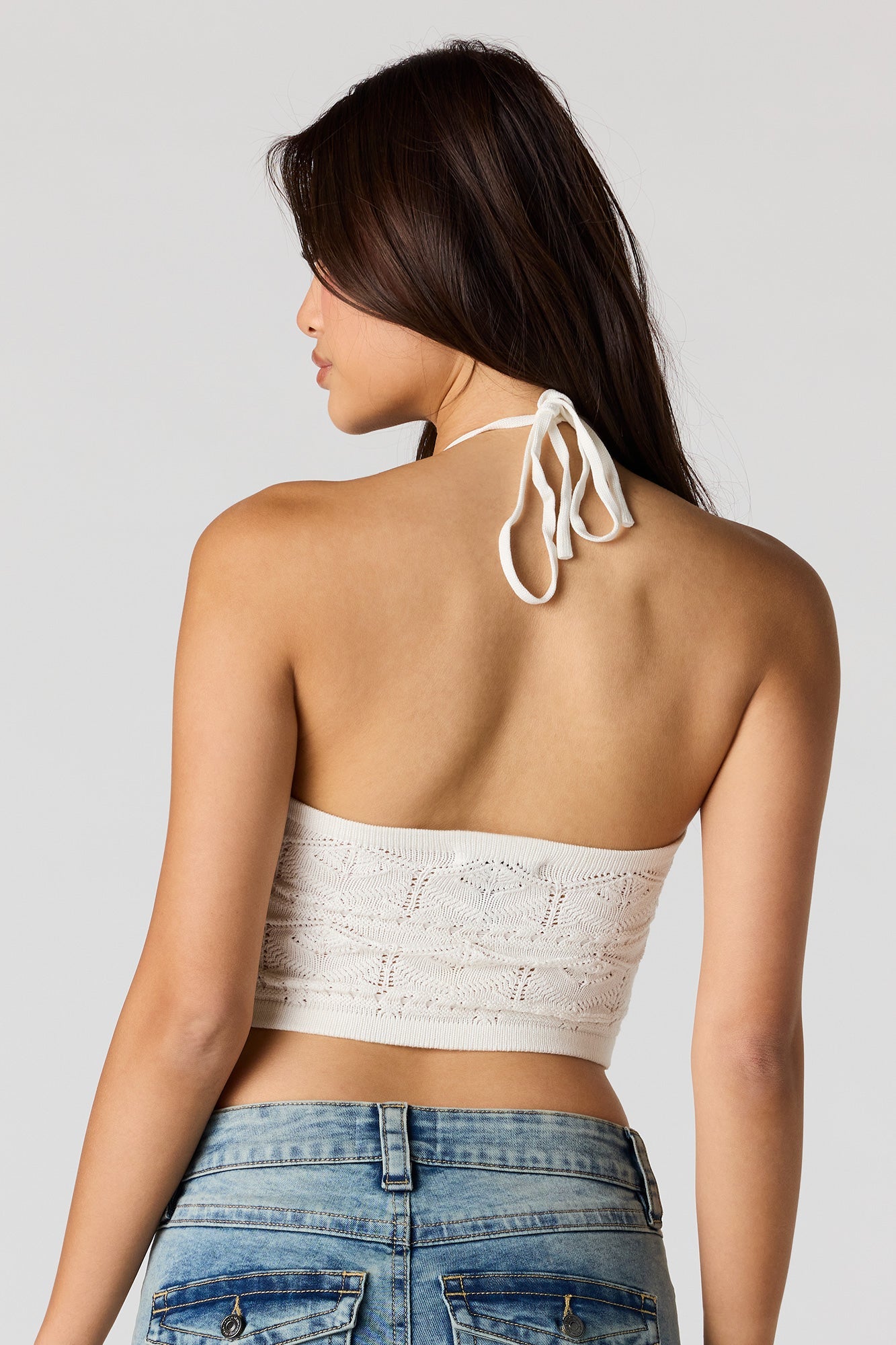 Crochet Cropped Halter Top