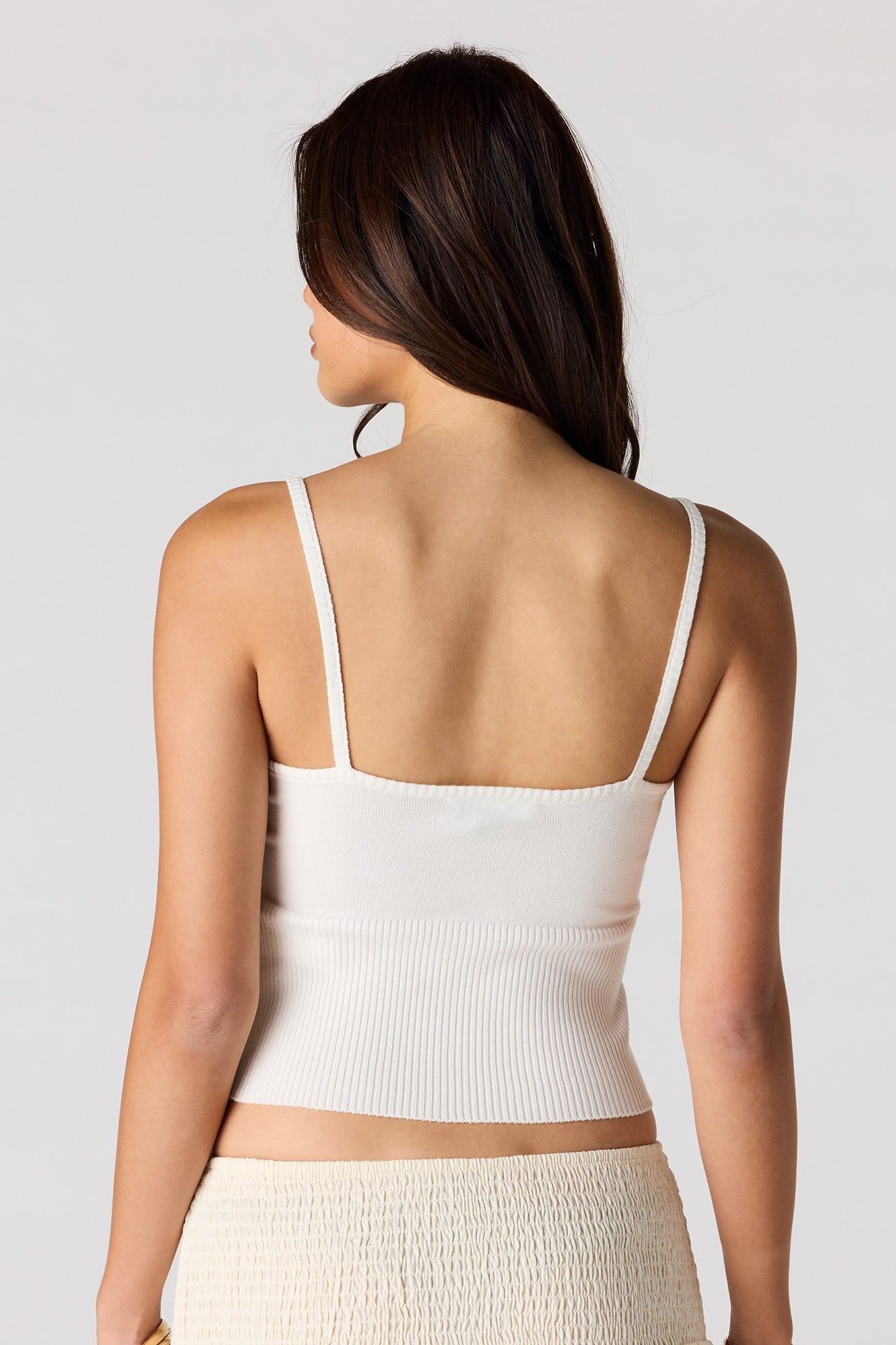 Ribbed Knit Scoop Neck Tank