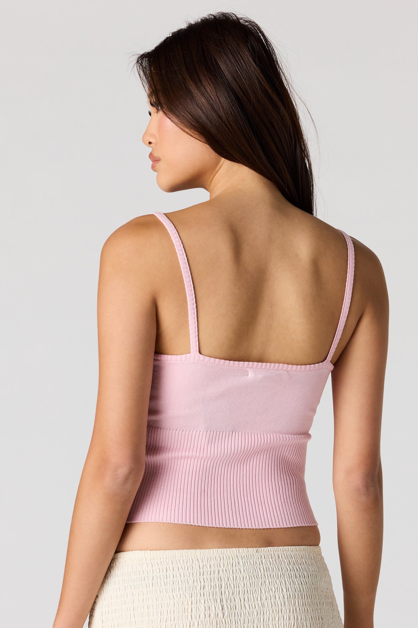 Ribbed Knit Scoop Neck Tank