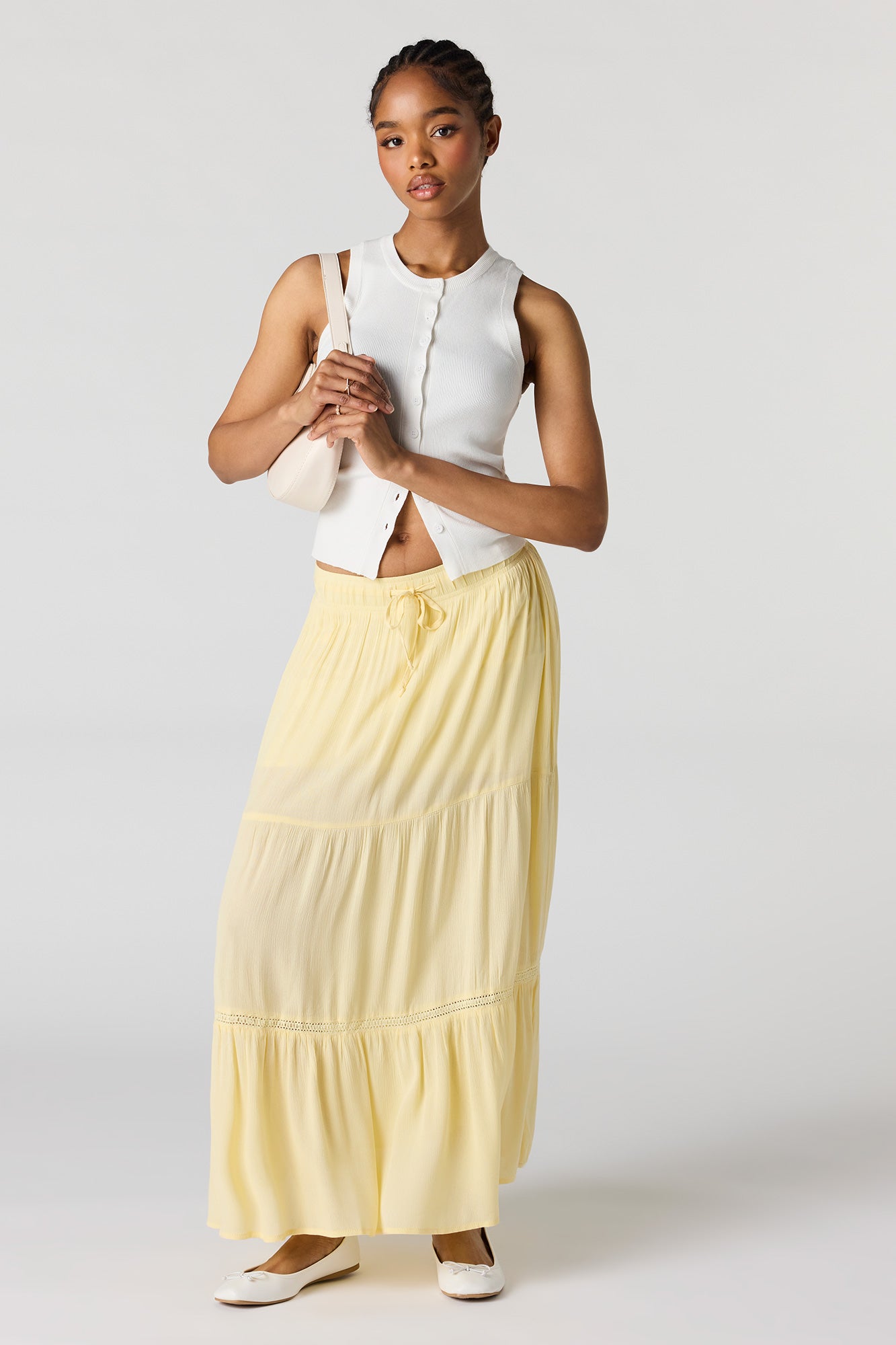 Ribbed Knit Button-Up Vest