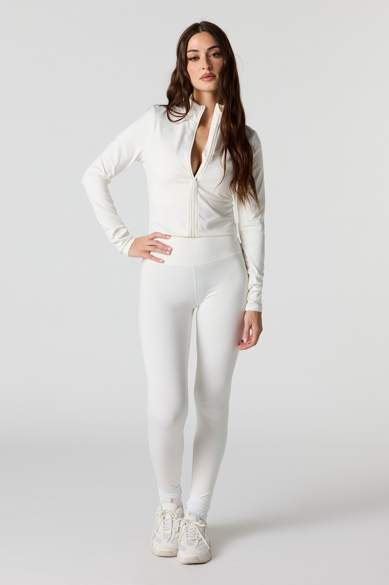 Active Cropped Zip-Up Jacket