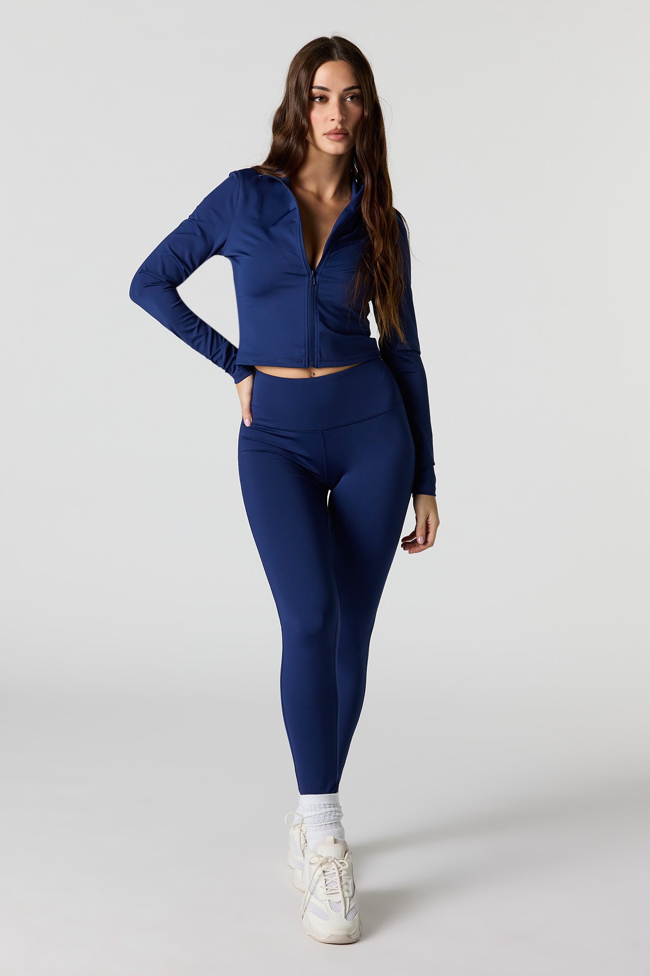 Active Cropped Zip-Up Jacket