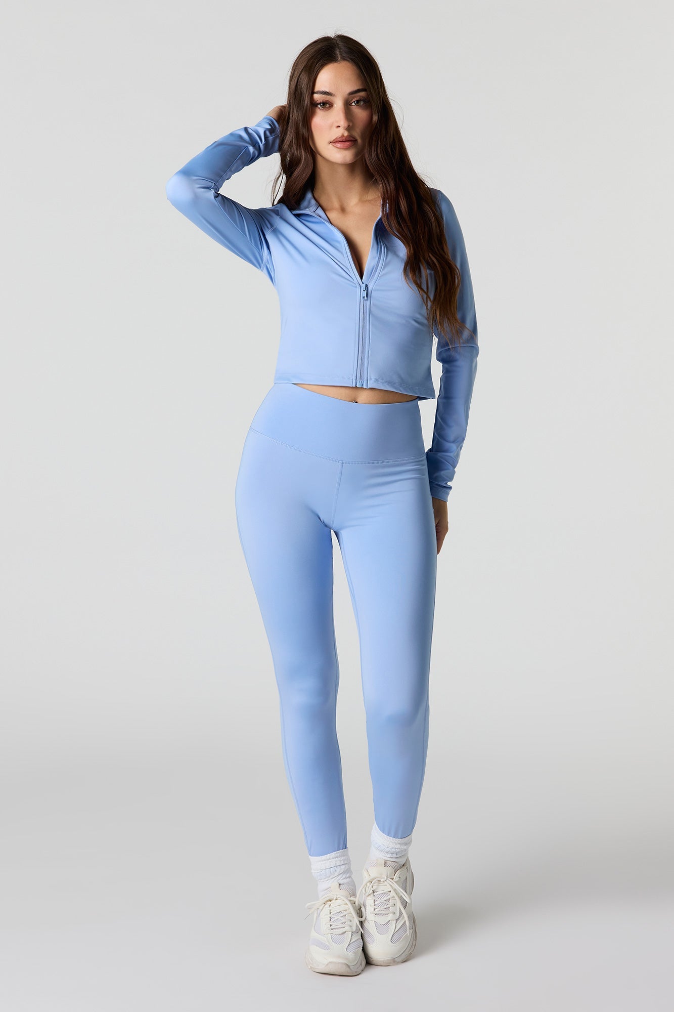 Active Cropped Zip-Up Jacket